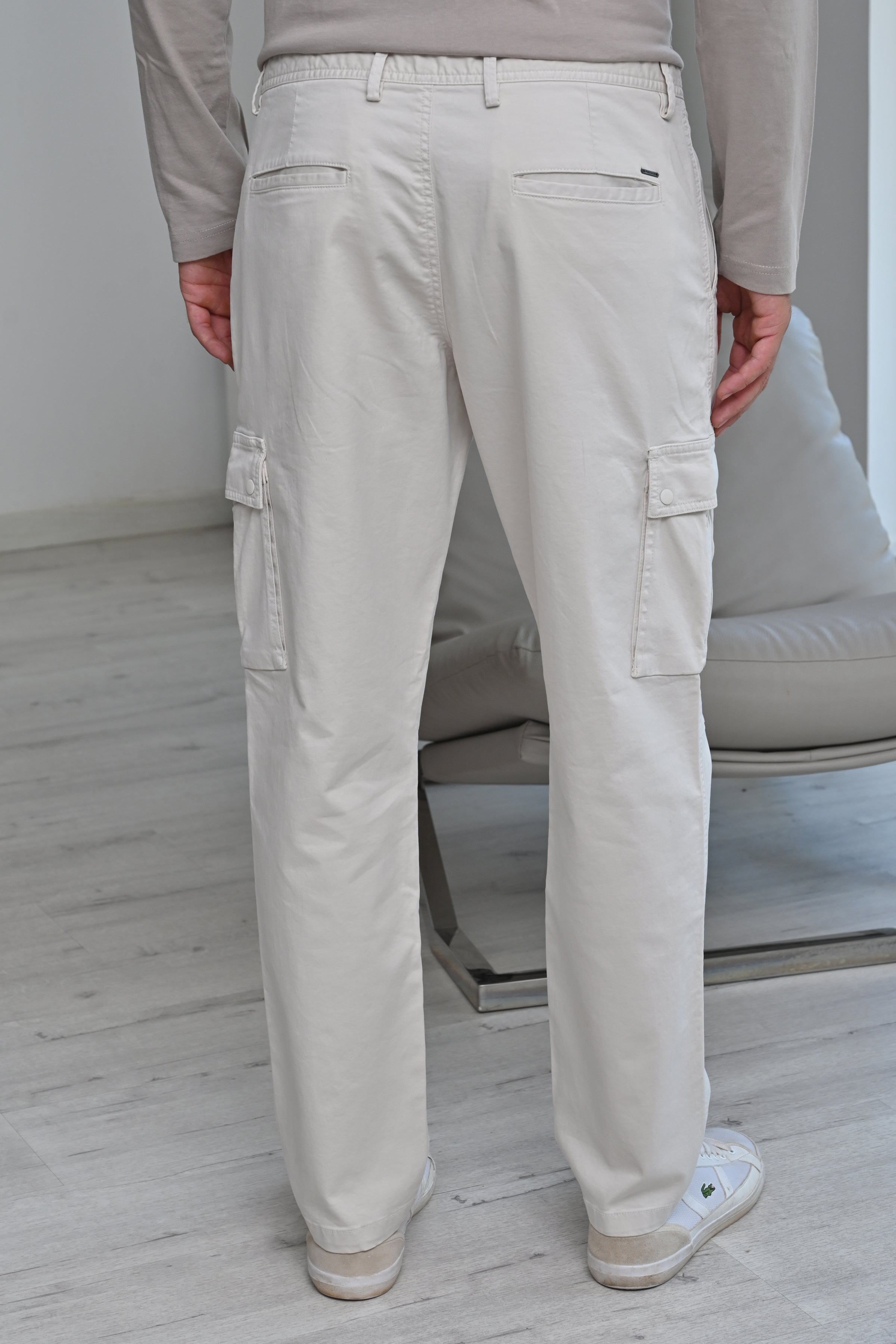 Men Corolla Detailed Cargo Trouser Stone