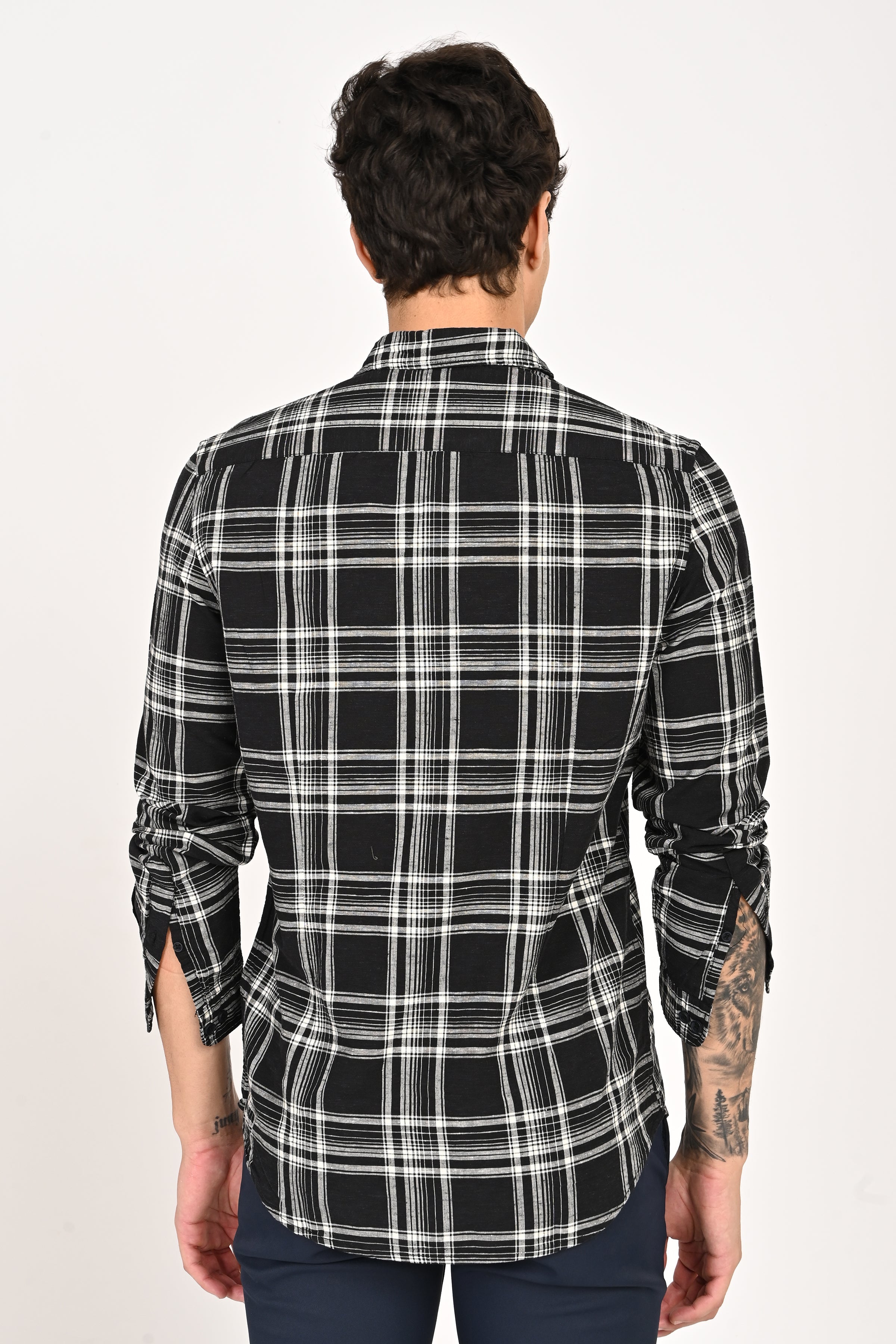 Men Cotton Check Shirt