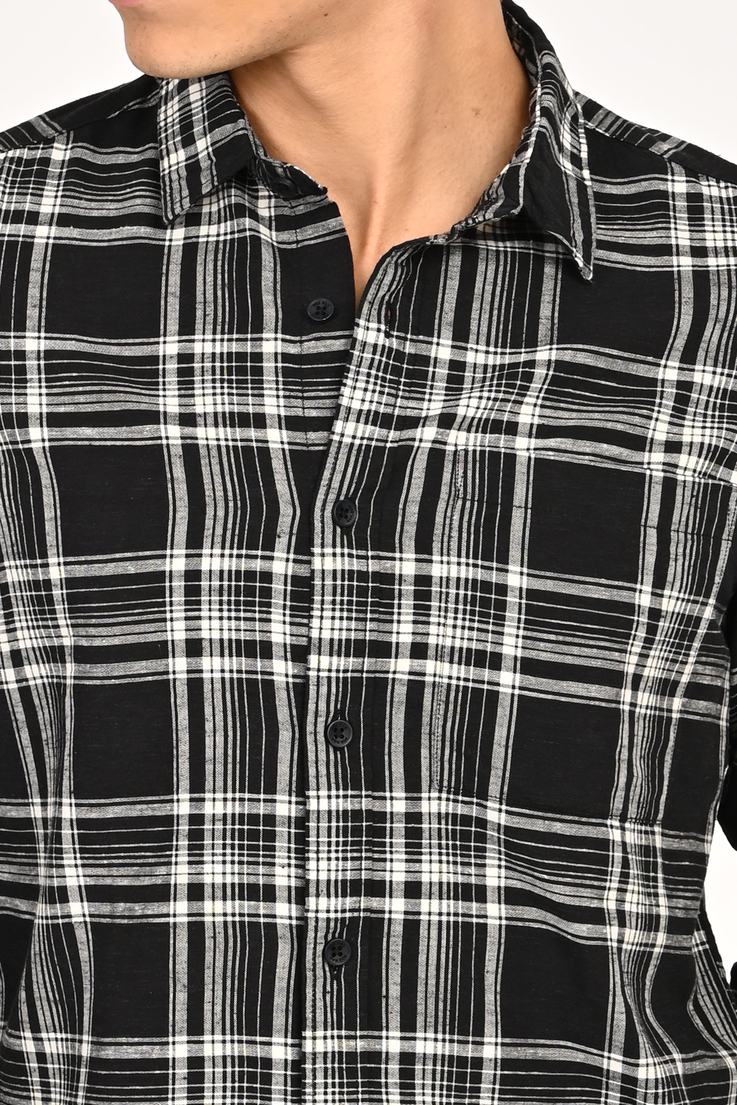 Men Cotton Check Shirt