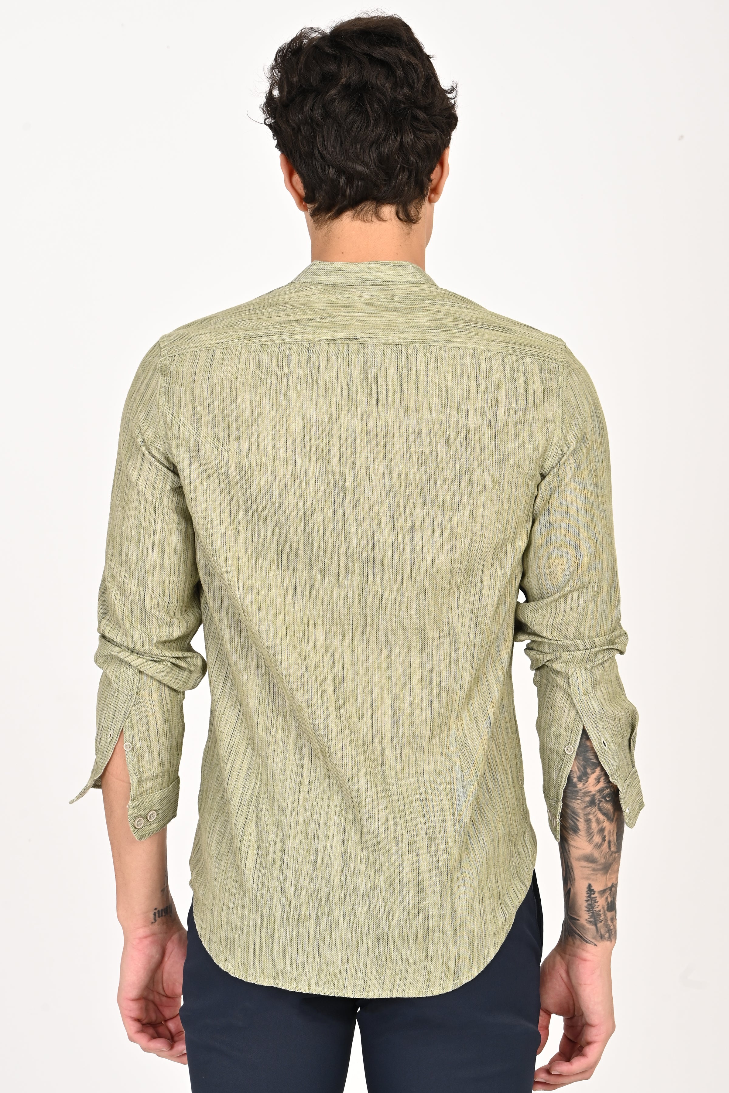 Men Cotton Striped Shirt