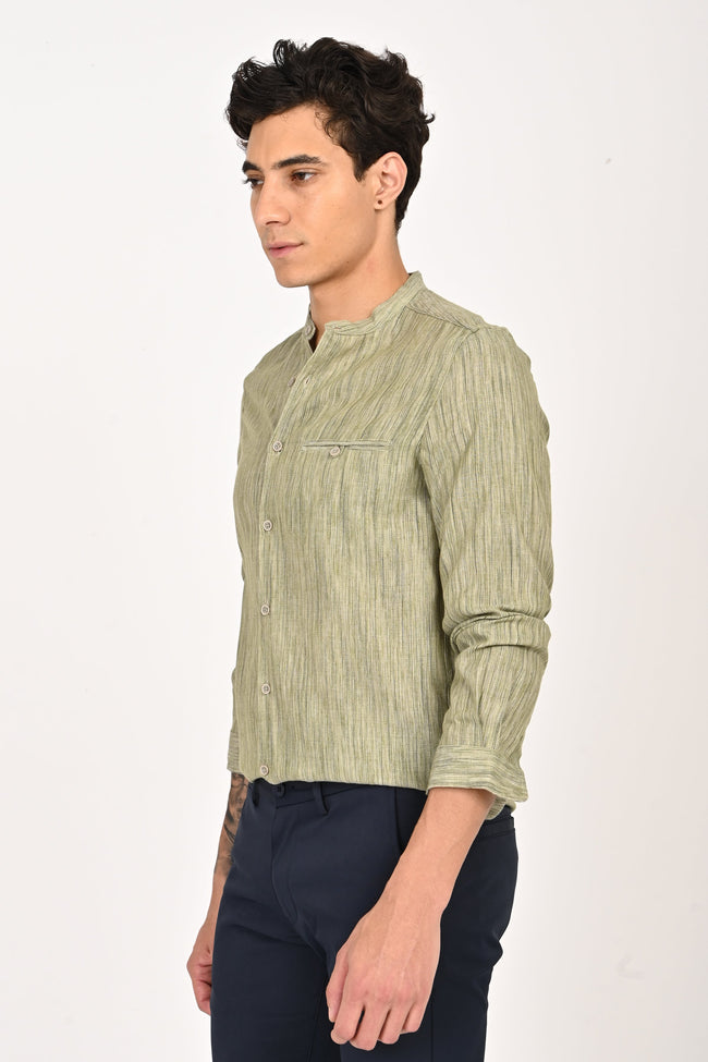Men Cotton Striped Shirt