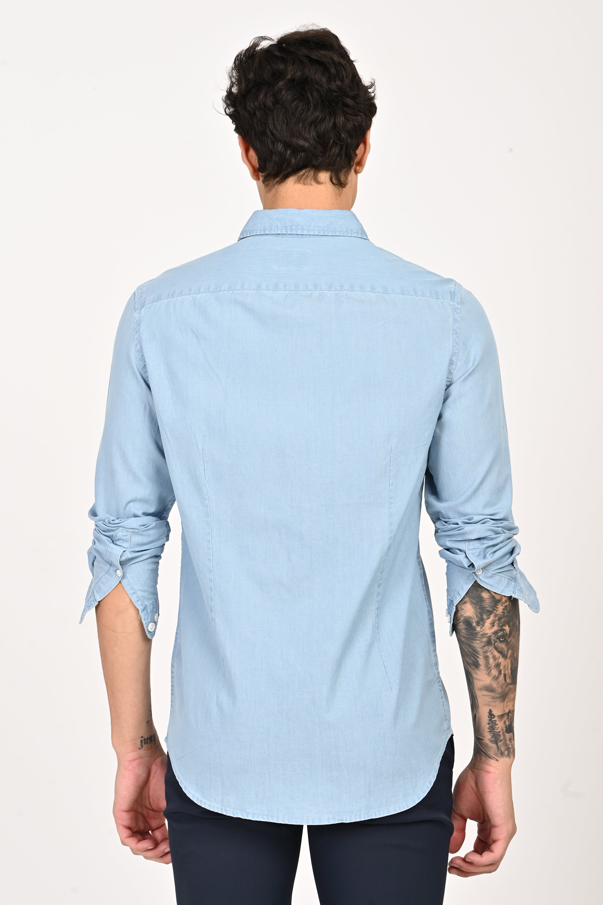 Men Light Denim Shirt