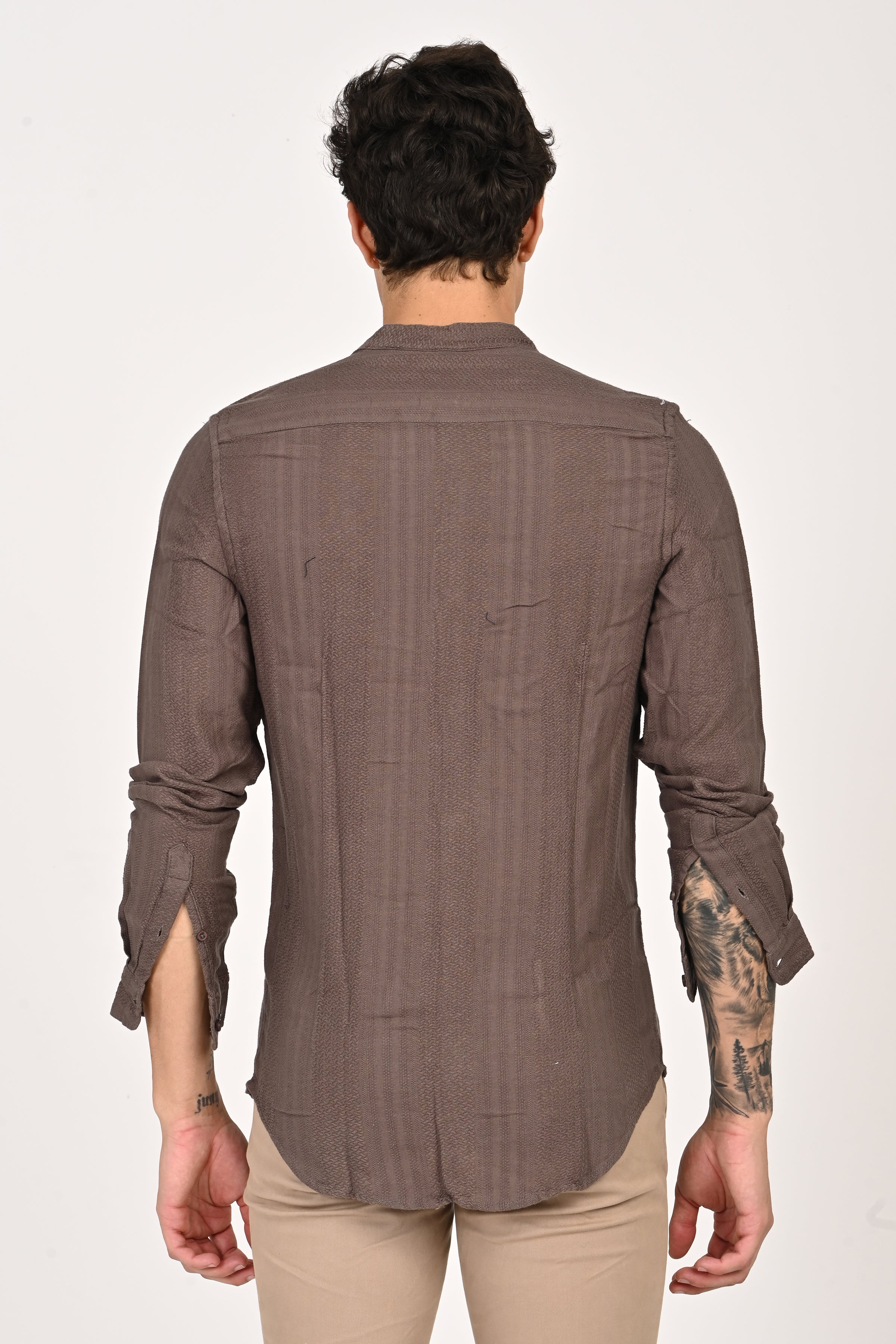Men Dobby Striped Shirt