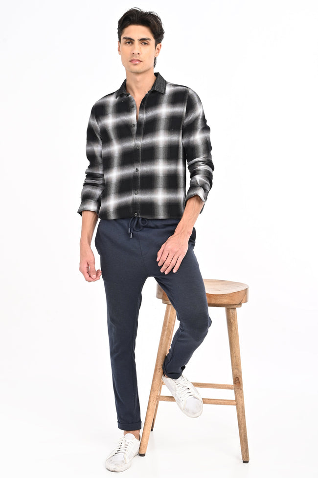 Men Buffer Dobby Check Shirt