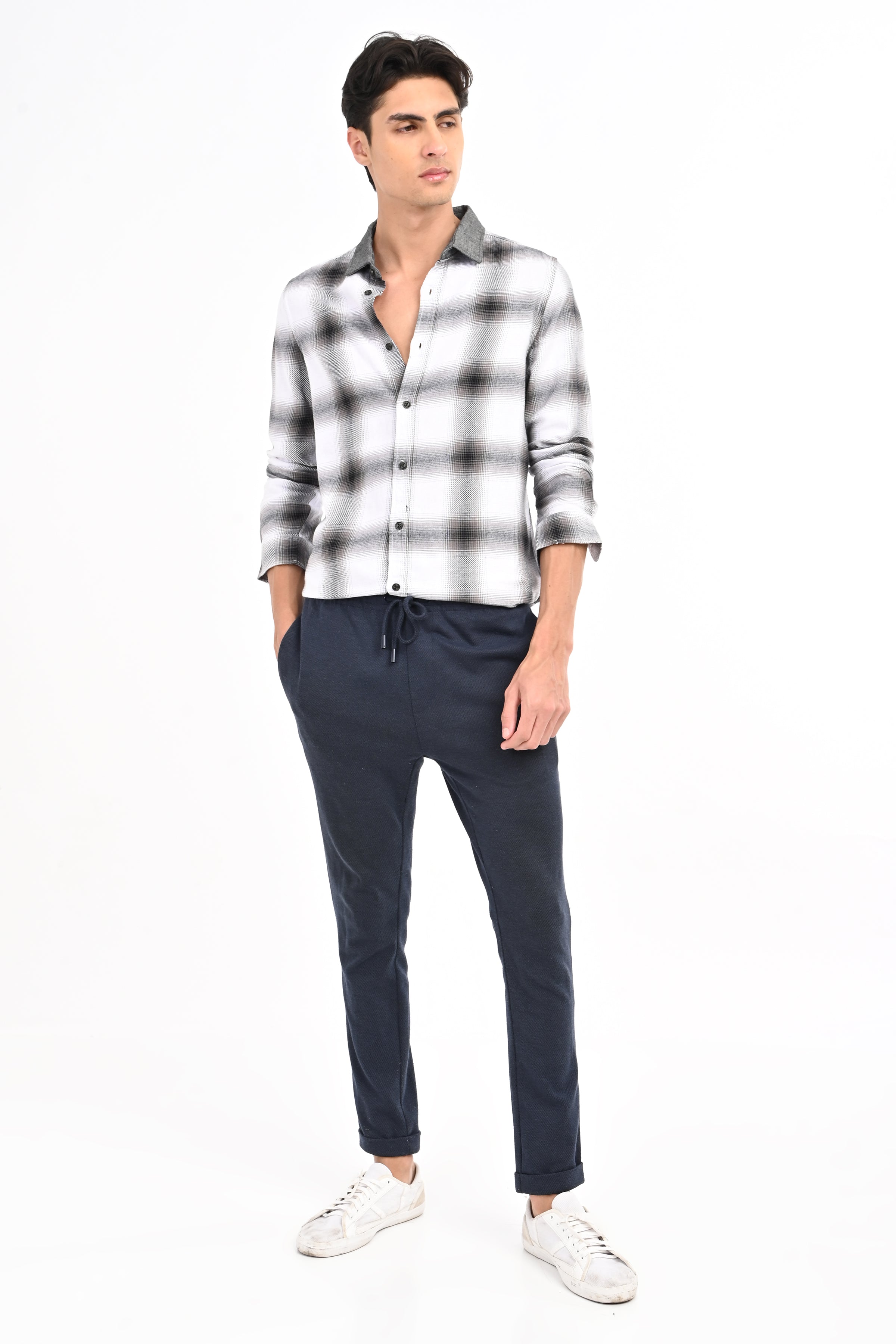 Men Buffer Dobby Check Shirt