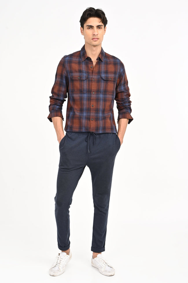 Men Nova Textured Check Shirt