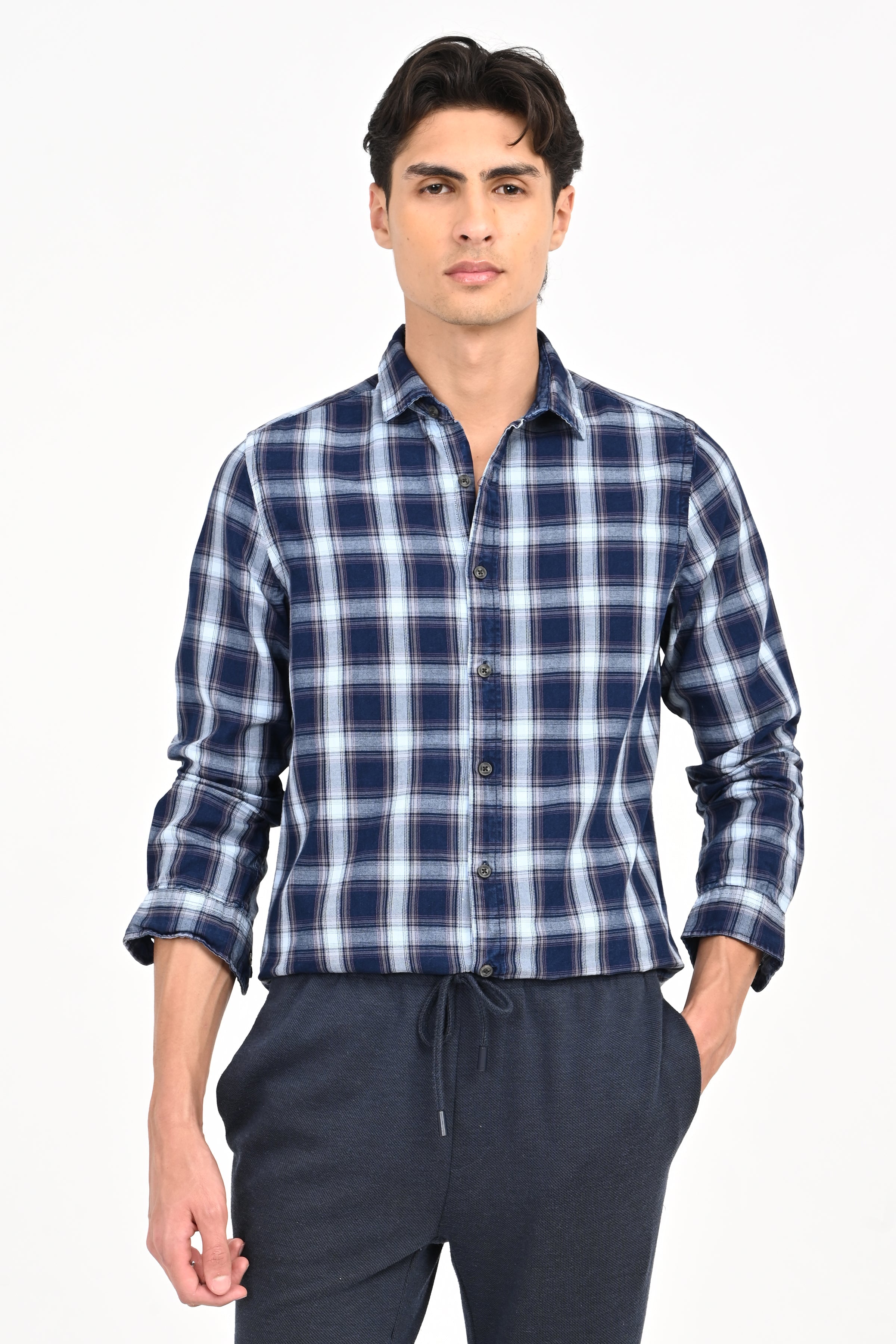 Men Columbus Check Shirt