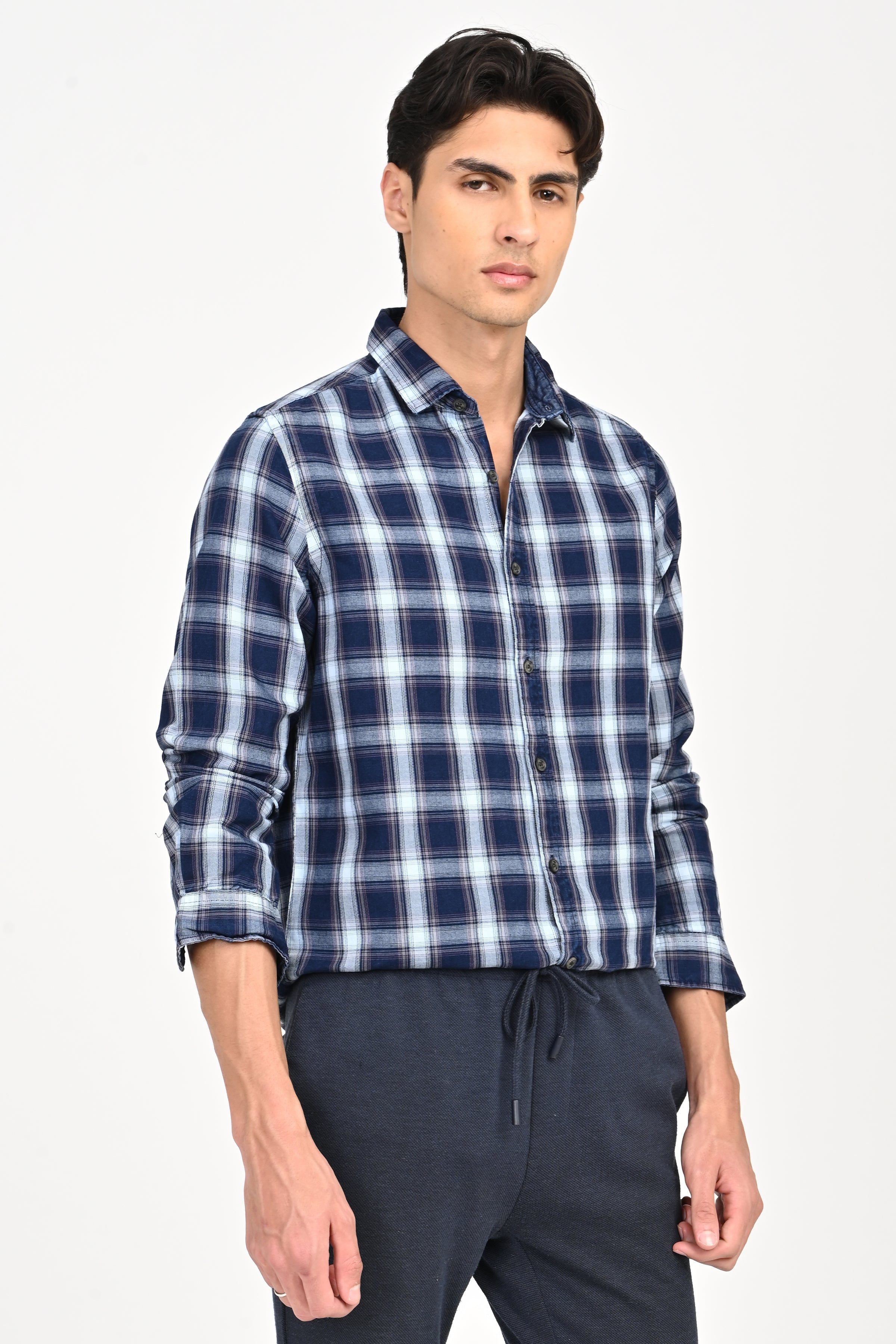 Men Columbus Check Shirt