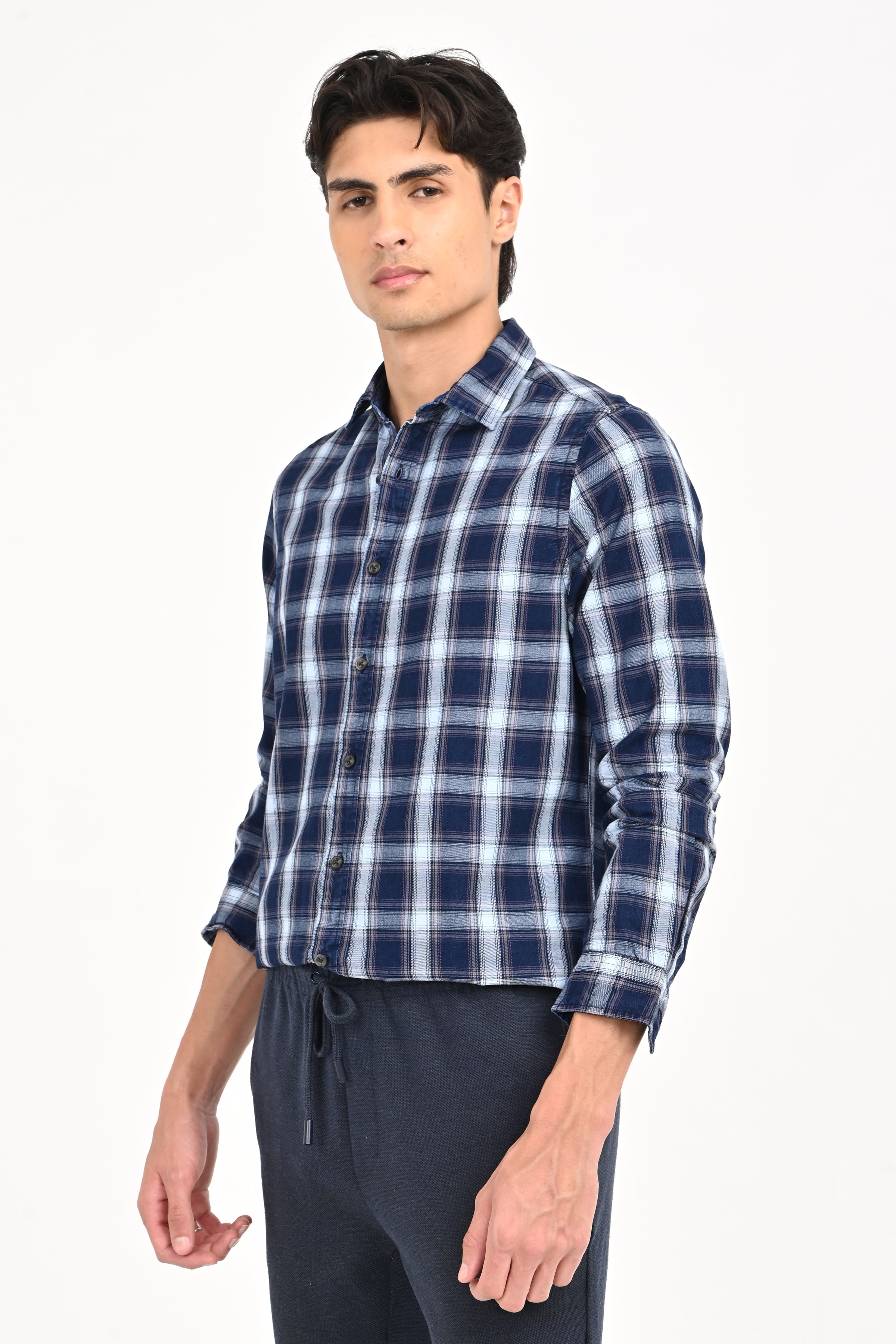 Men Columbus Check Shirt