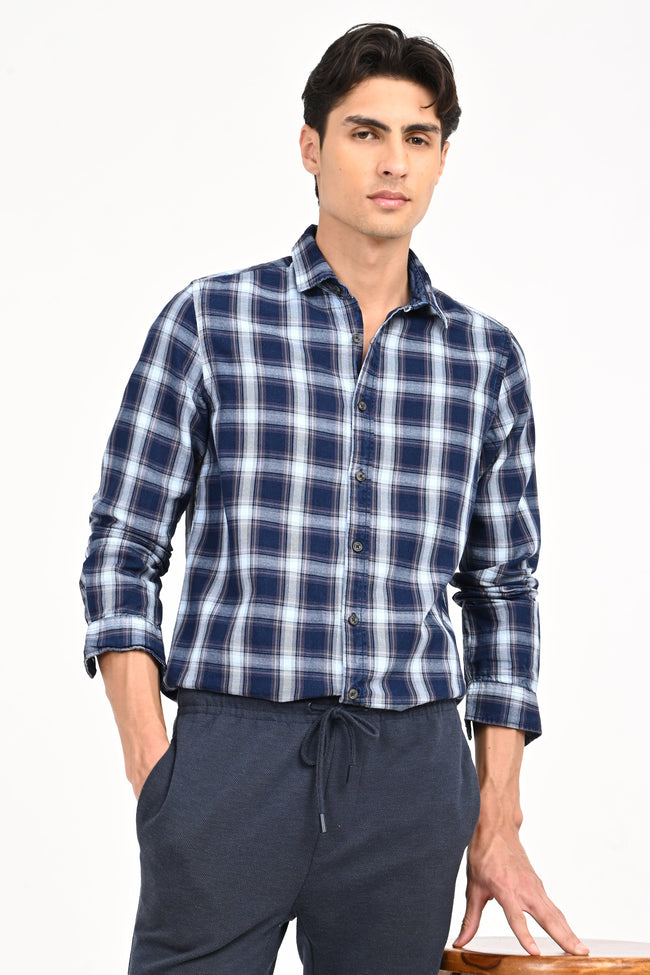 Men Columbus Check Shirt