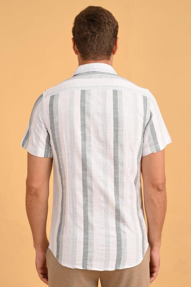 Men Dobby Striped Shirt