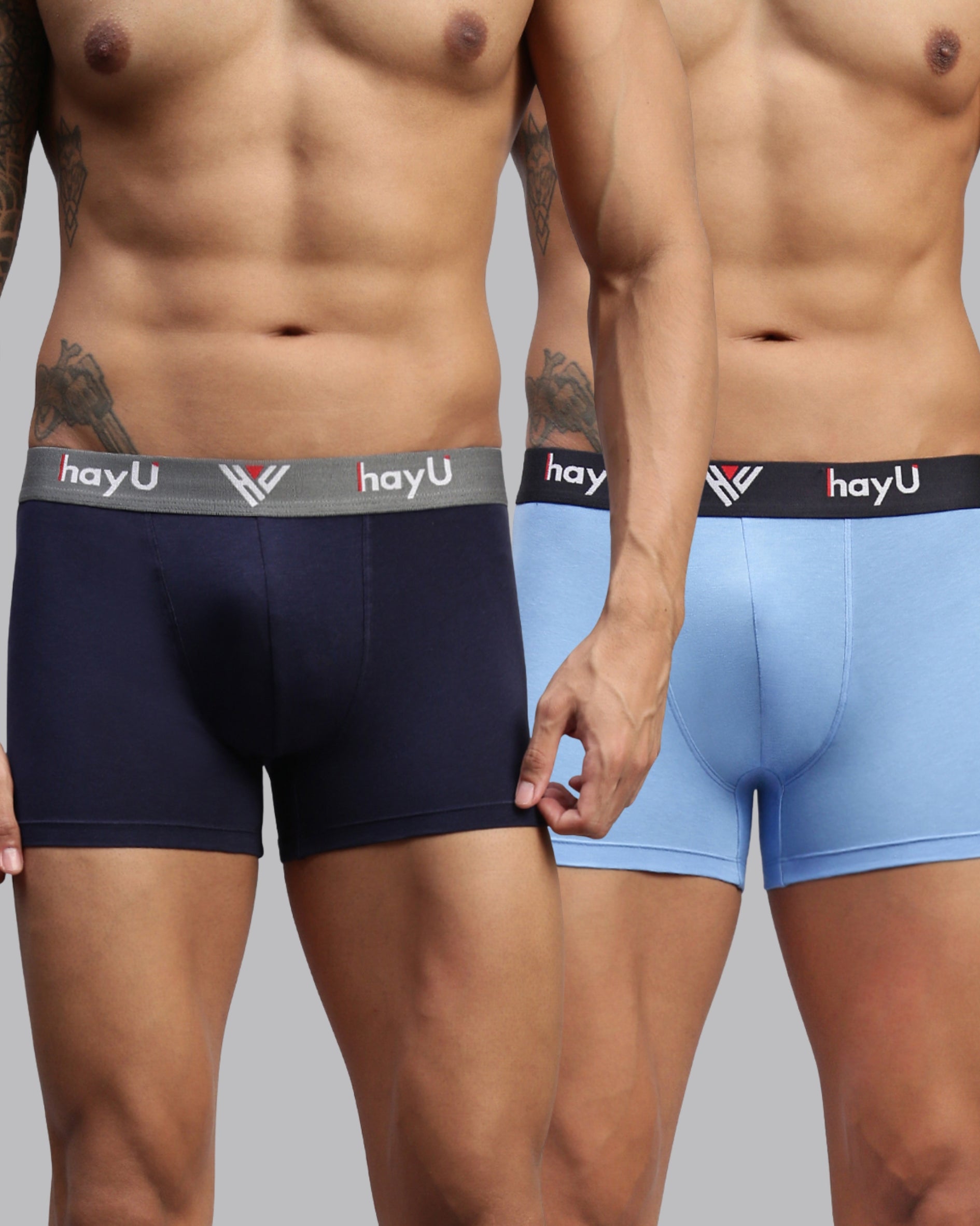 Men Pack of 2 Cotton Elastane Trunks