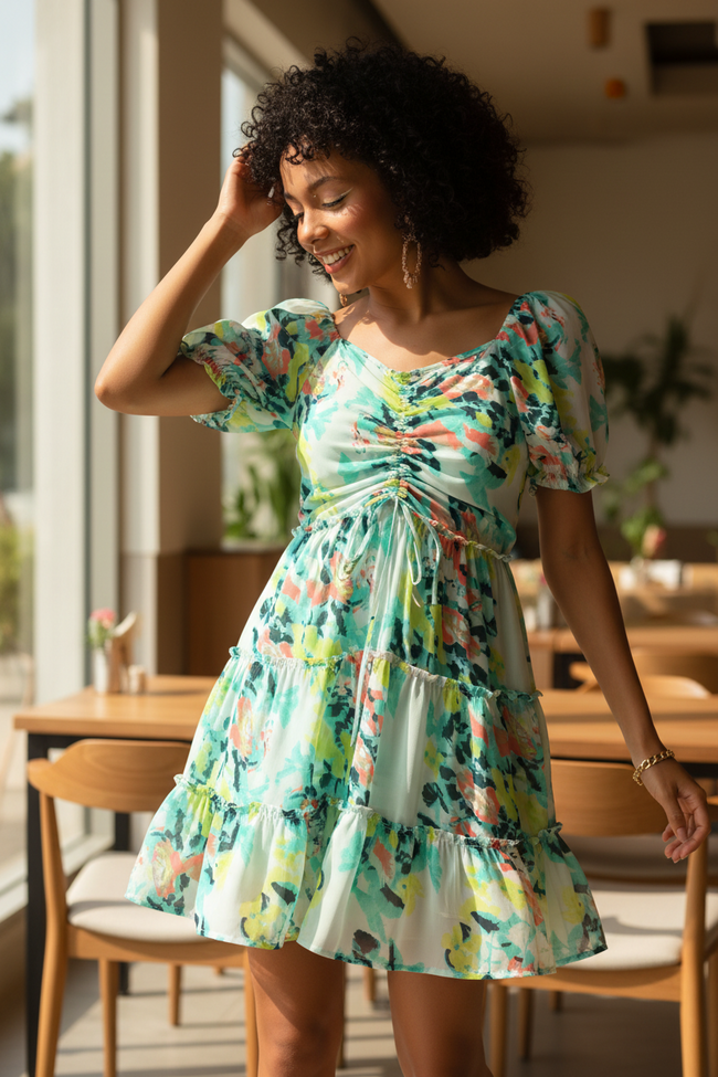 Women Multi Knee Length Floral Dress