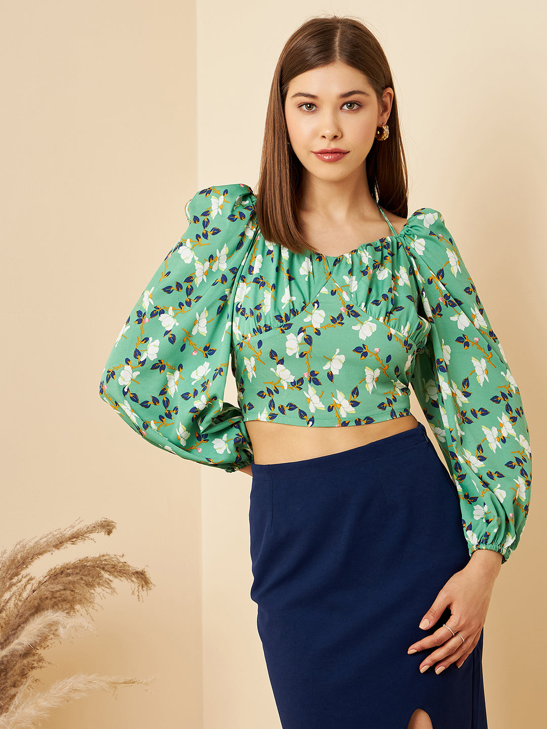 Women Neck Floral Regular Top