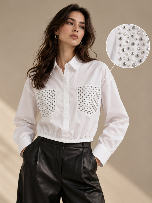 Women Embelished Party Shirt