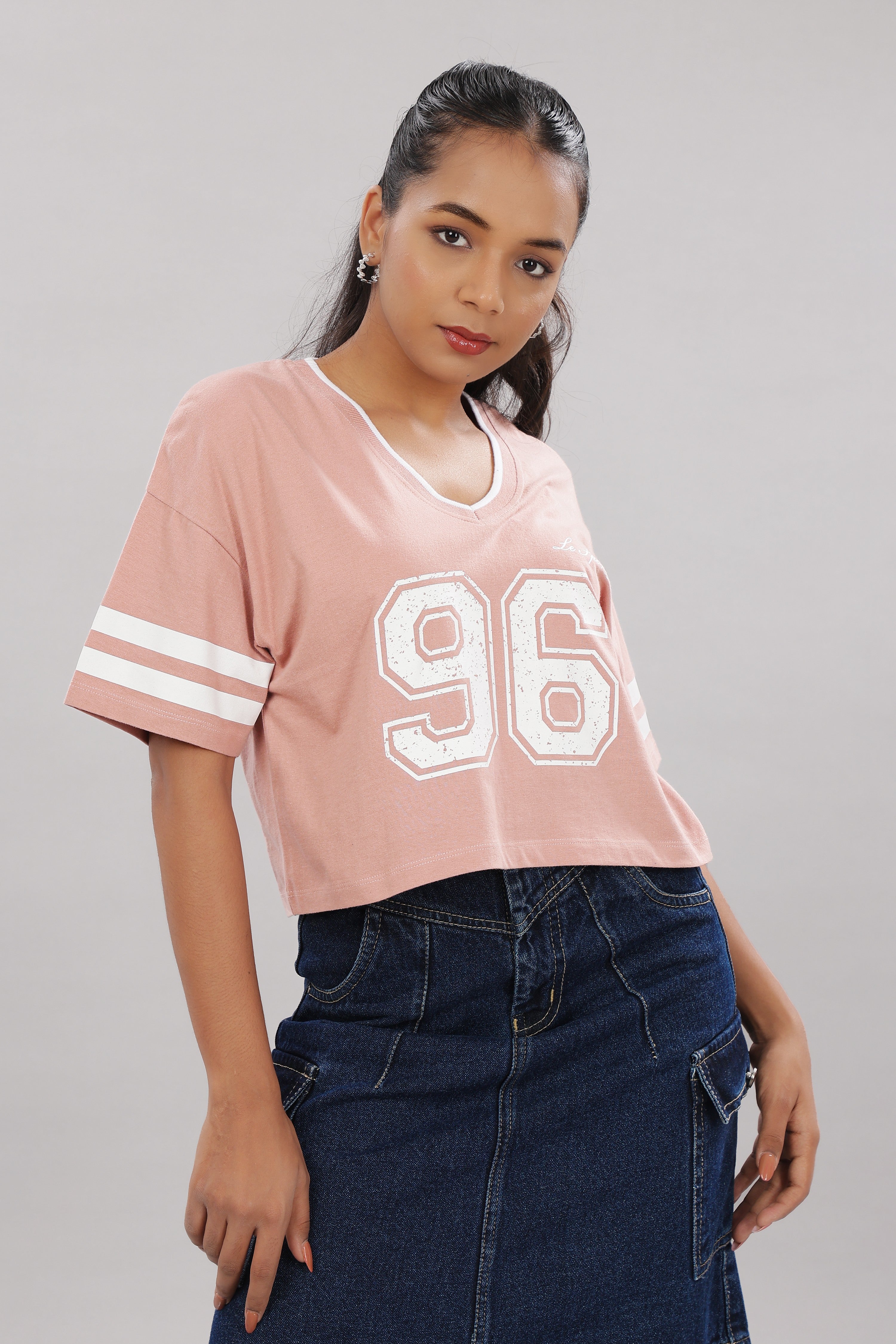 Women Printed pink Cotton Tshirt