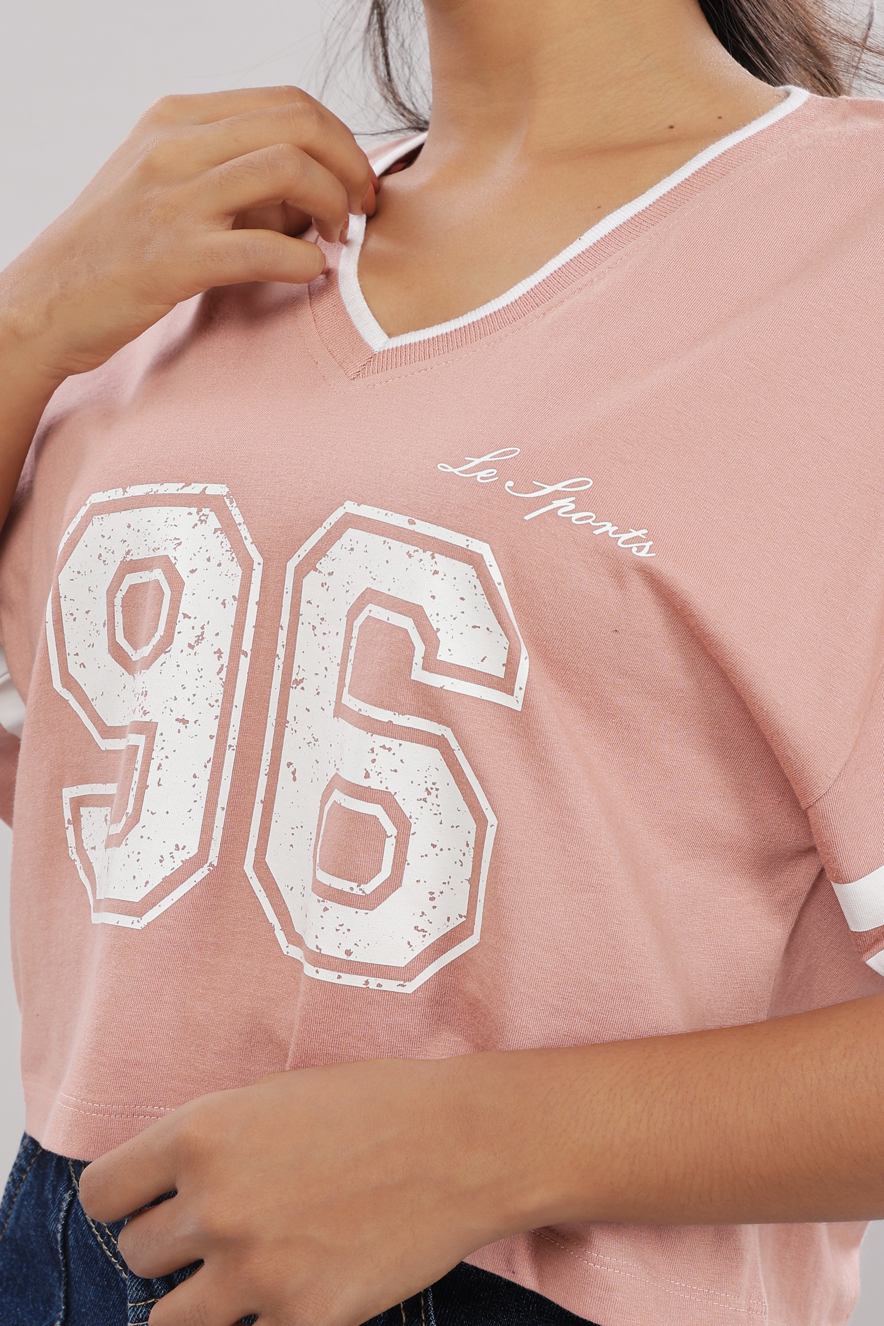 Women Printed pink Cotton Tshirt