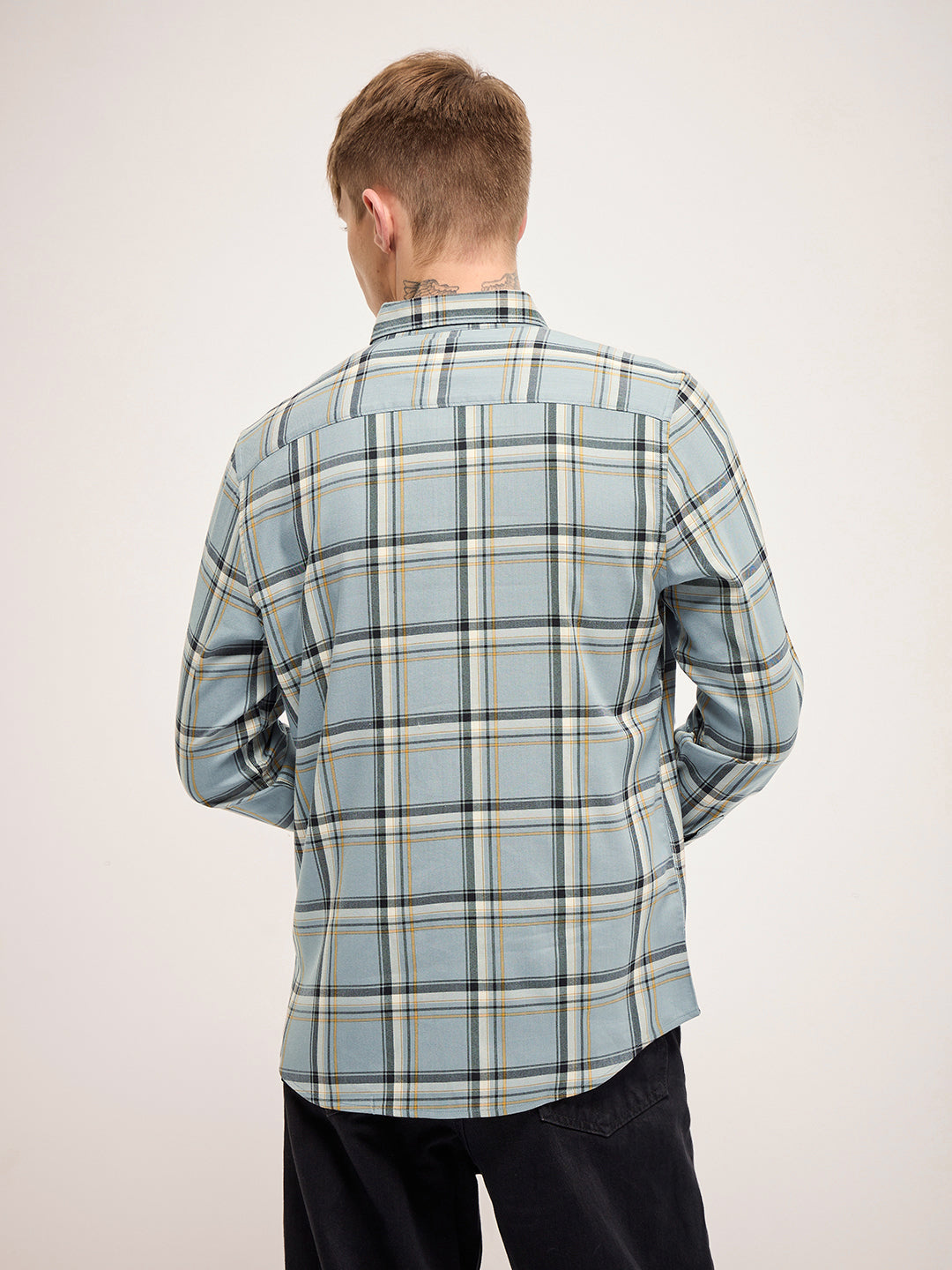 Men Multi-Color Checked Slim Fit Casual Shirt