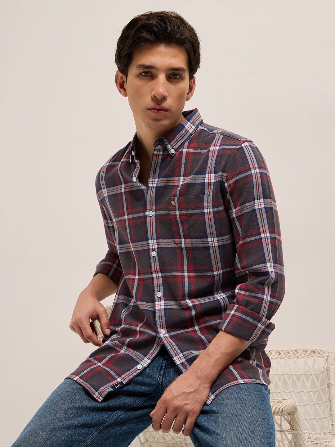 Men Multicolor Checked Slim Fit Casual Shirt