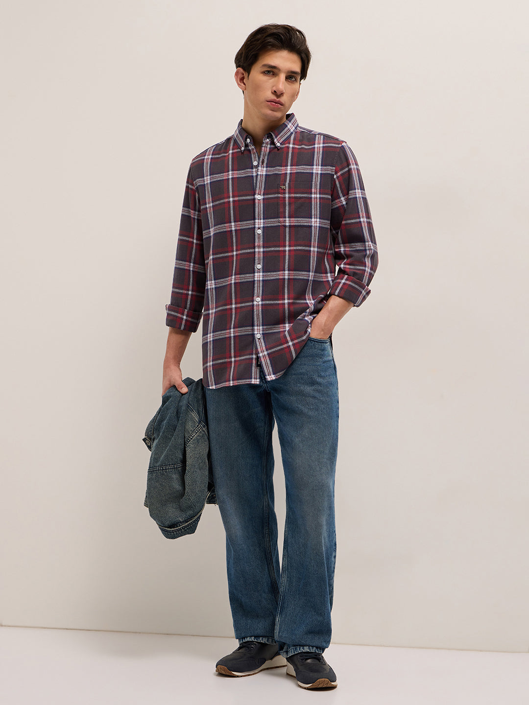 Men Multicolor Checked Slim Fit Casual Shirt