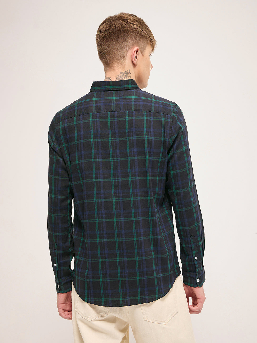 Men Multi-Color Checked Slim Fit Casual Shirt