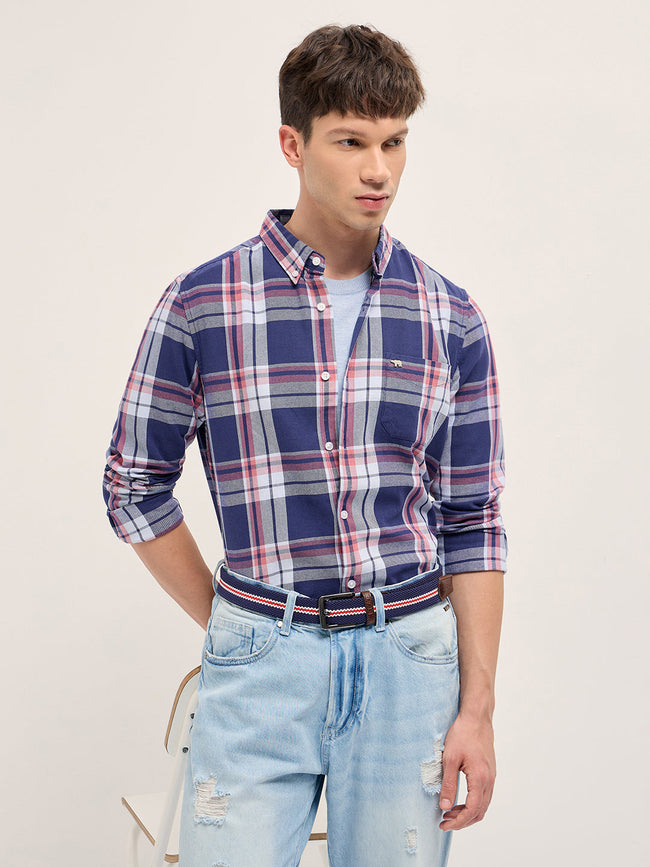 Men Multicolor Checkered Slim Fit Casual Shirt