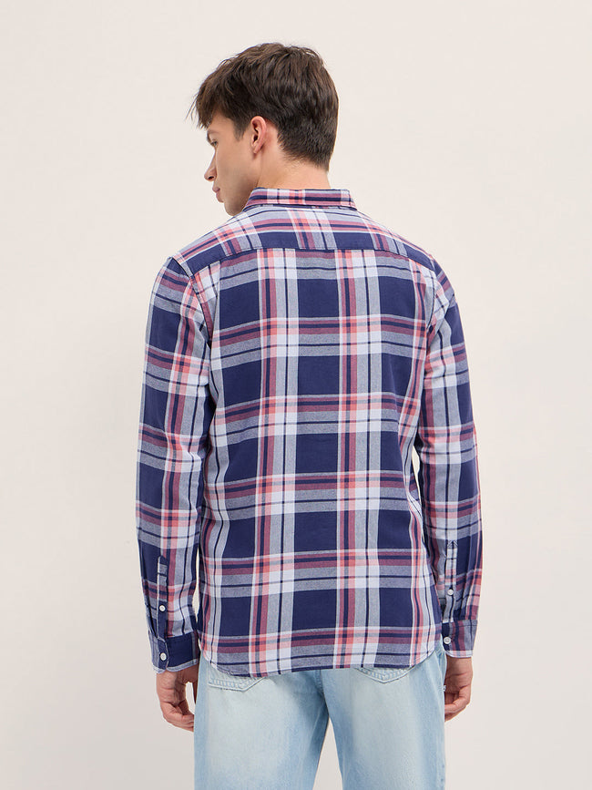 Men Multicolor Checkered Slim Fit Casual Shirt