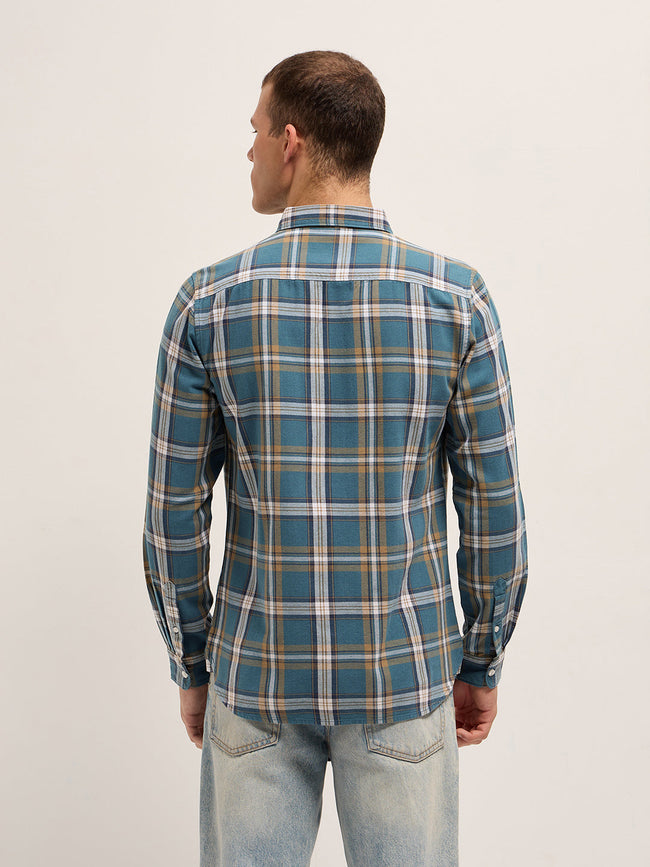 Men Multicolor Checked Slim Fit Casual Shirt