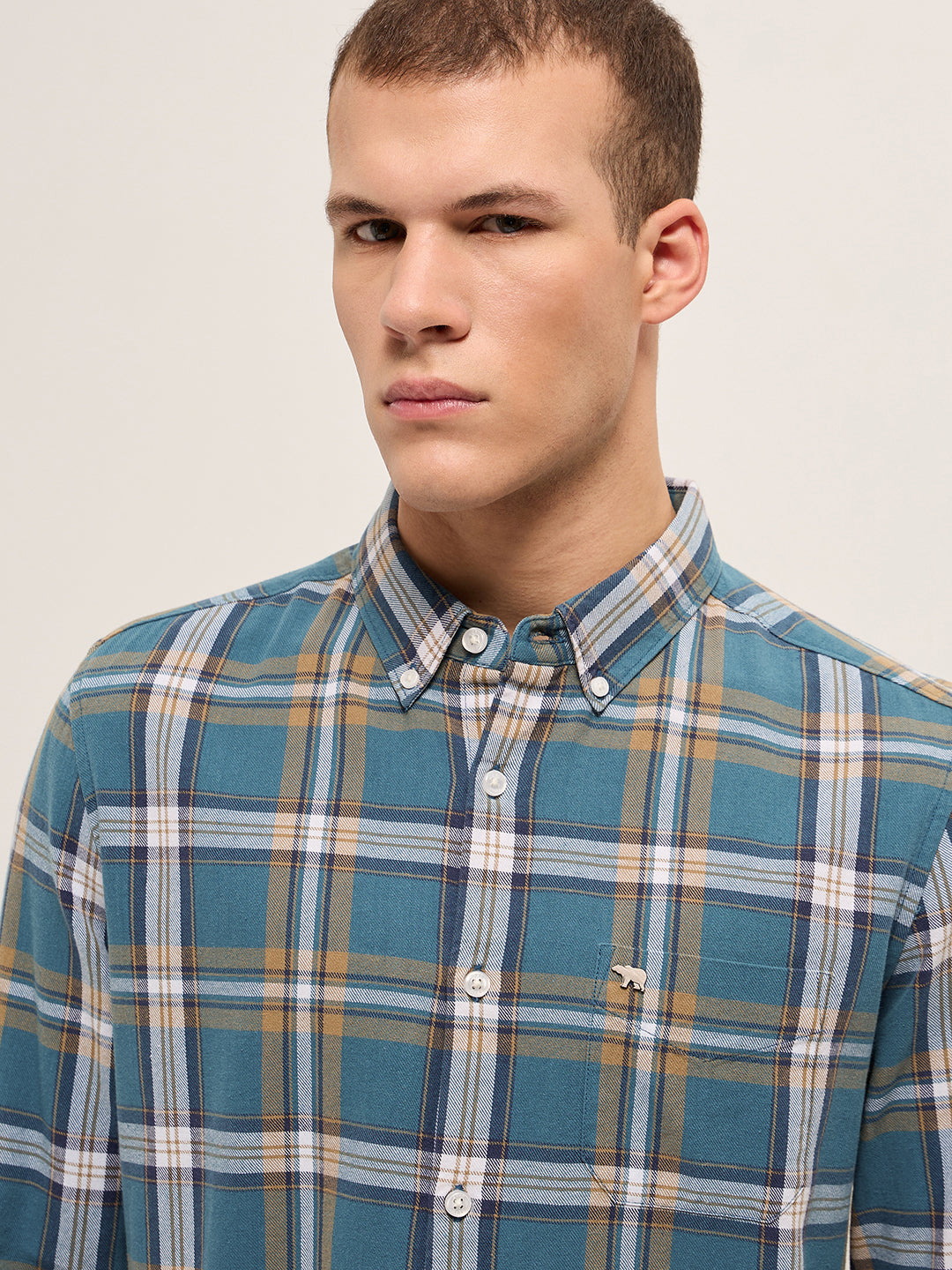 Men Multicolor Checked Slim Fit Casual Shirt
