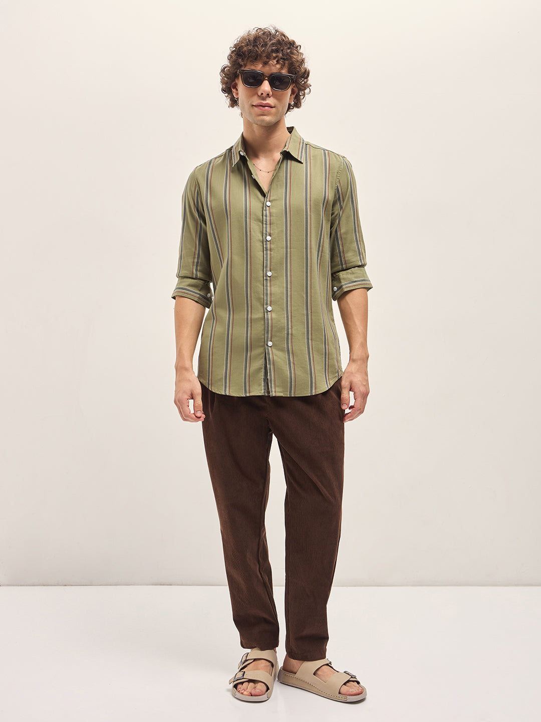 Men Green Casual Shirt