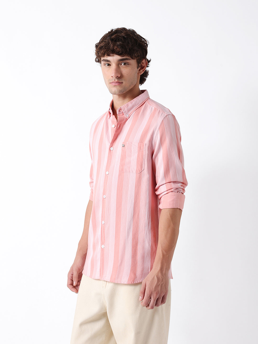Men Pink Casual Shirt