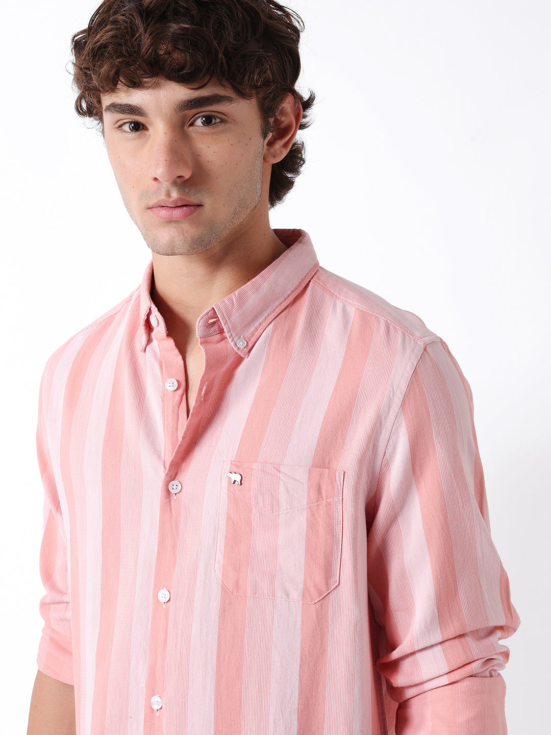 Men Pink Casual Shirt