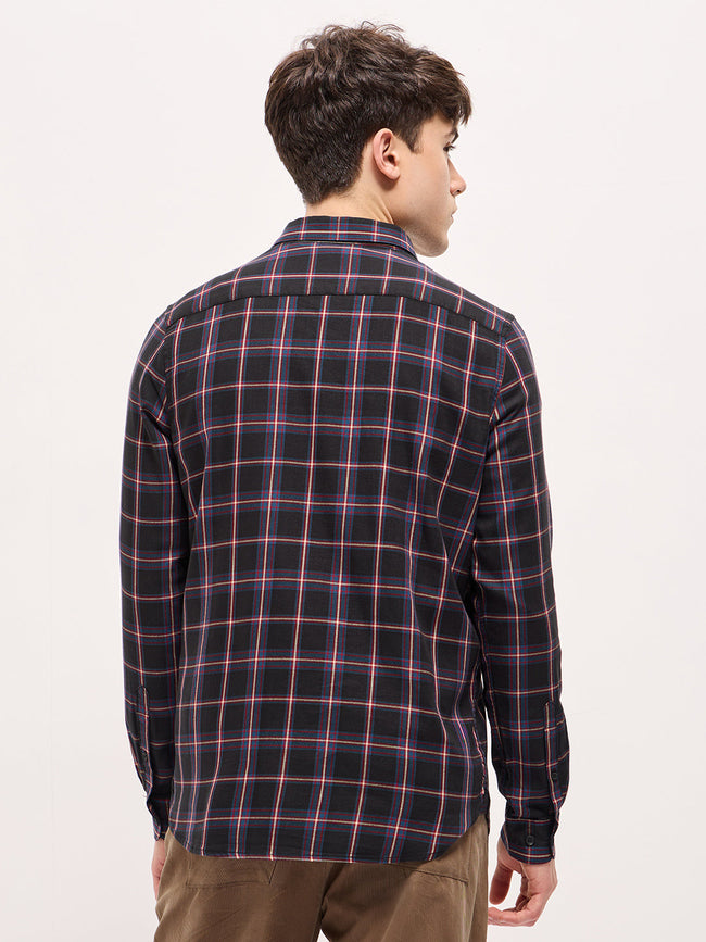 Men Multi-Color Checked Slim Fit Casual Shirt