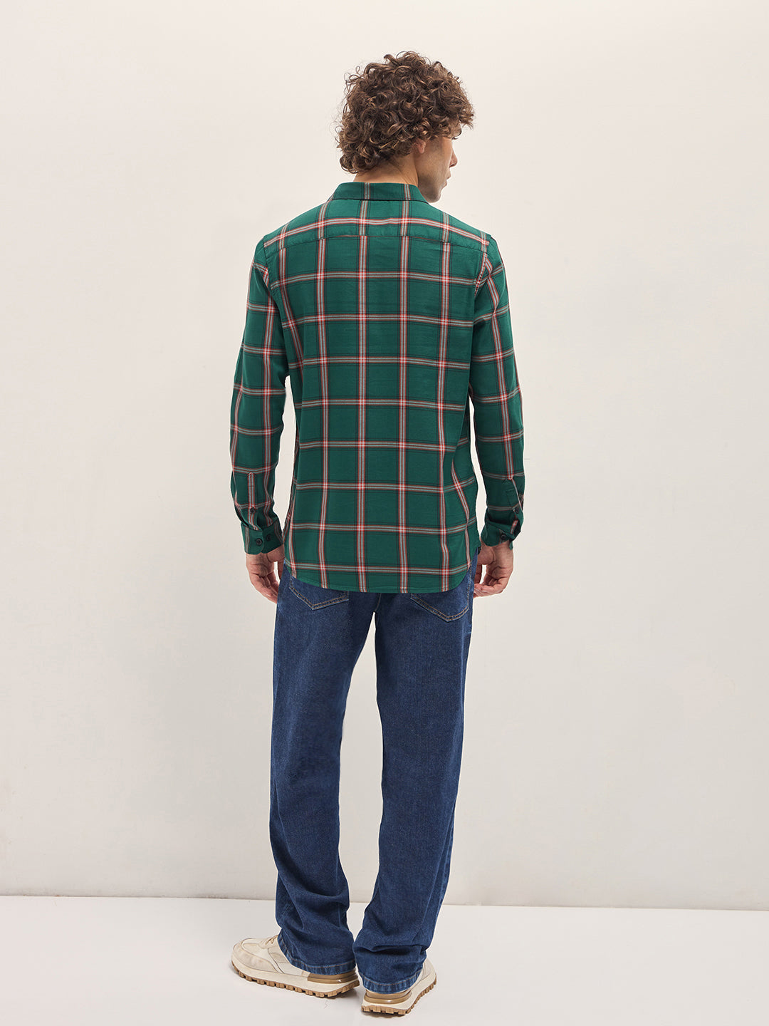 Men Multi-Color Checked Slim Fit Casual Shirt