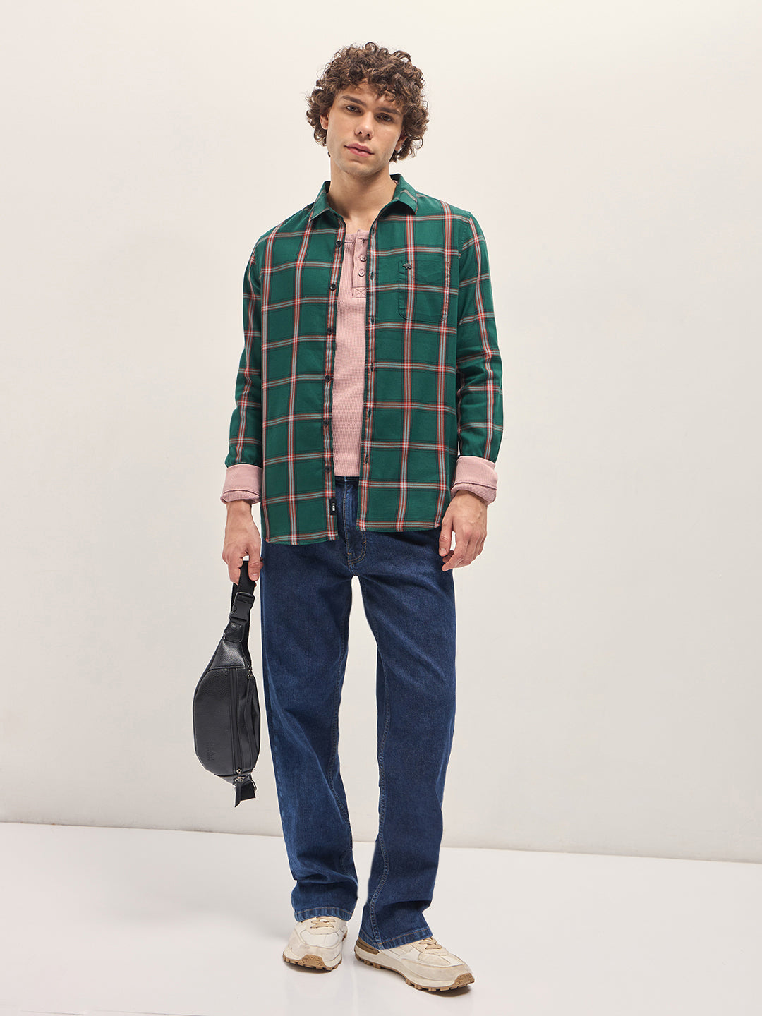 Men Multi-Color Checked Slim Fit Casual Shirt