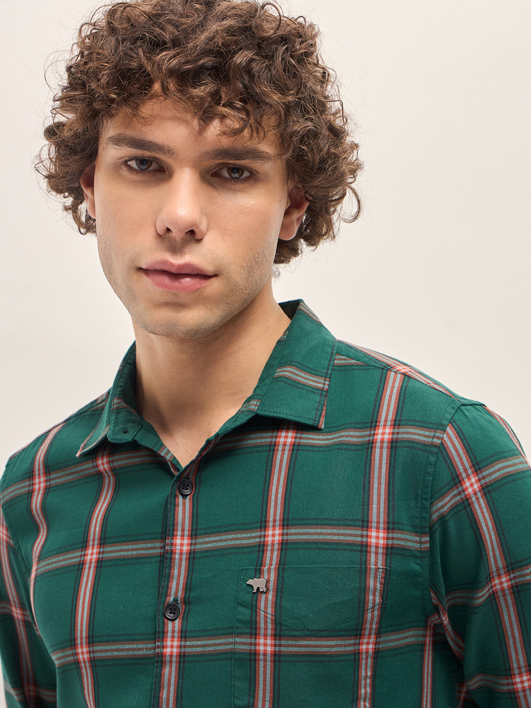 Men Multi-Color Checked Slim Fit Casual Shirt