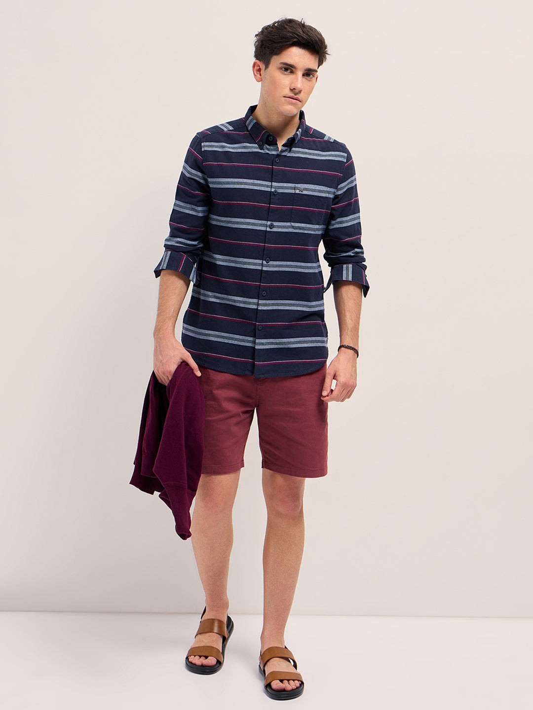 Men Navy Casual Shirt