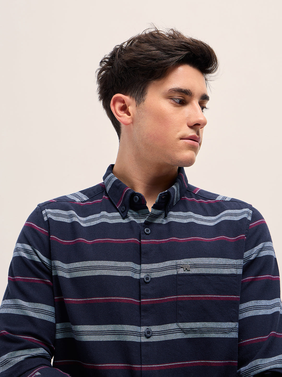Men Navy Casual Shirt