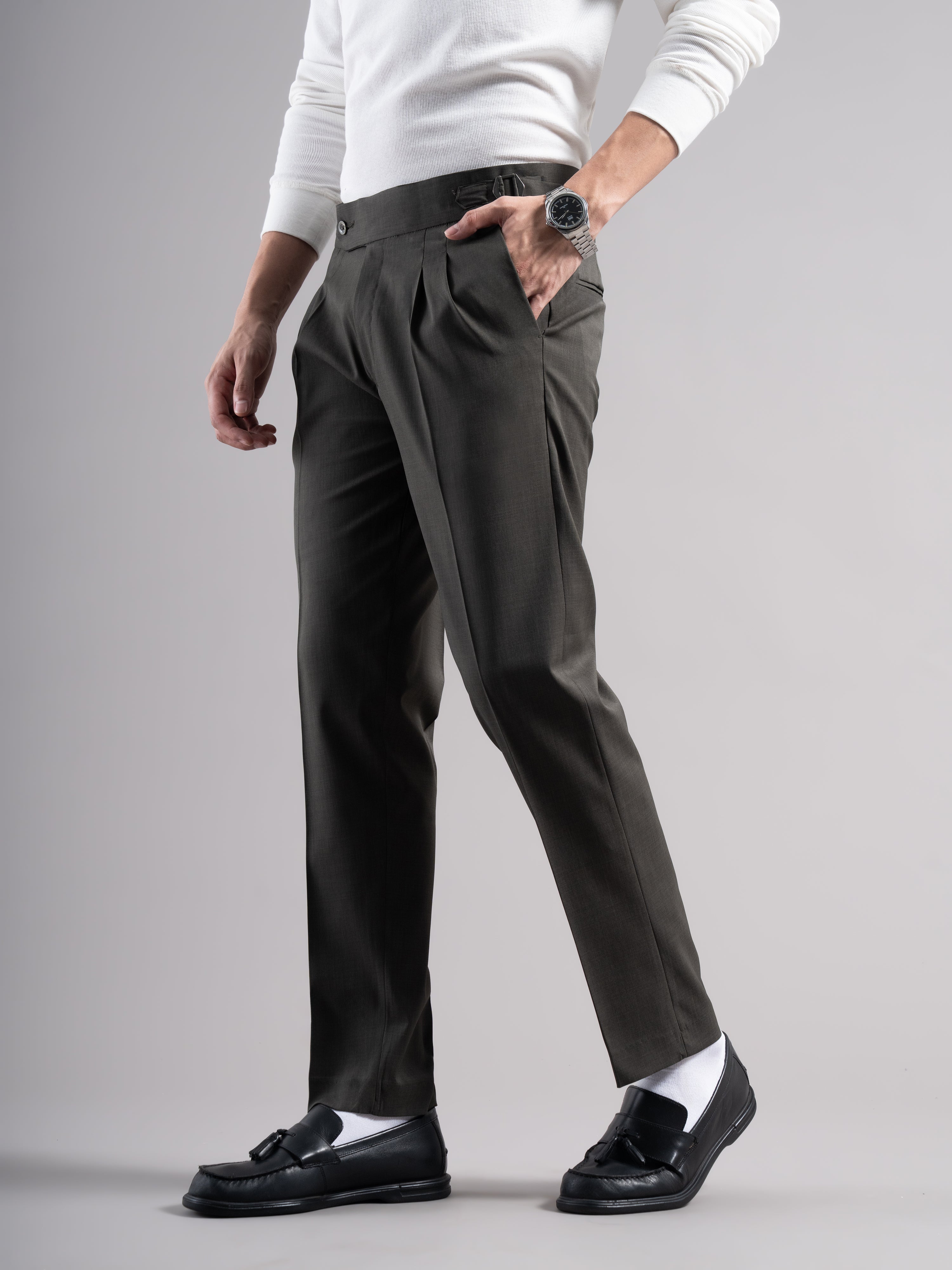 Men Verona Olive Gurkha Pant
