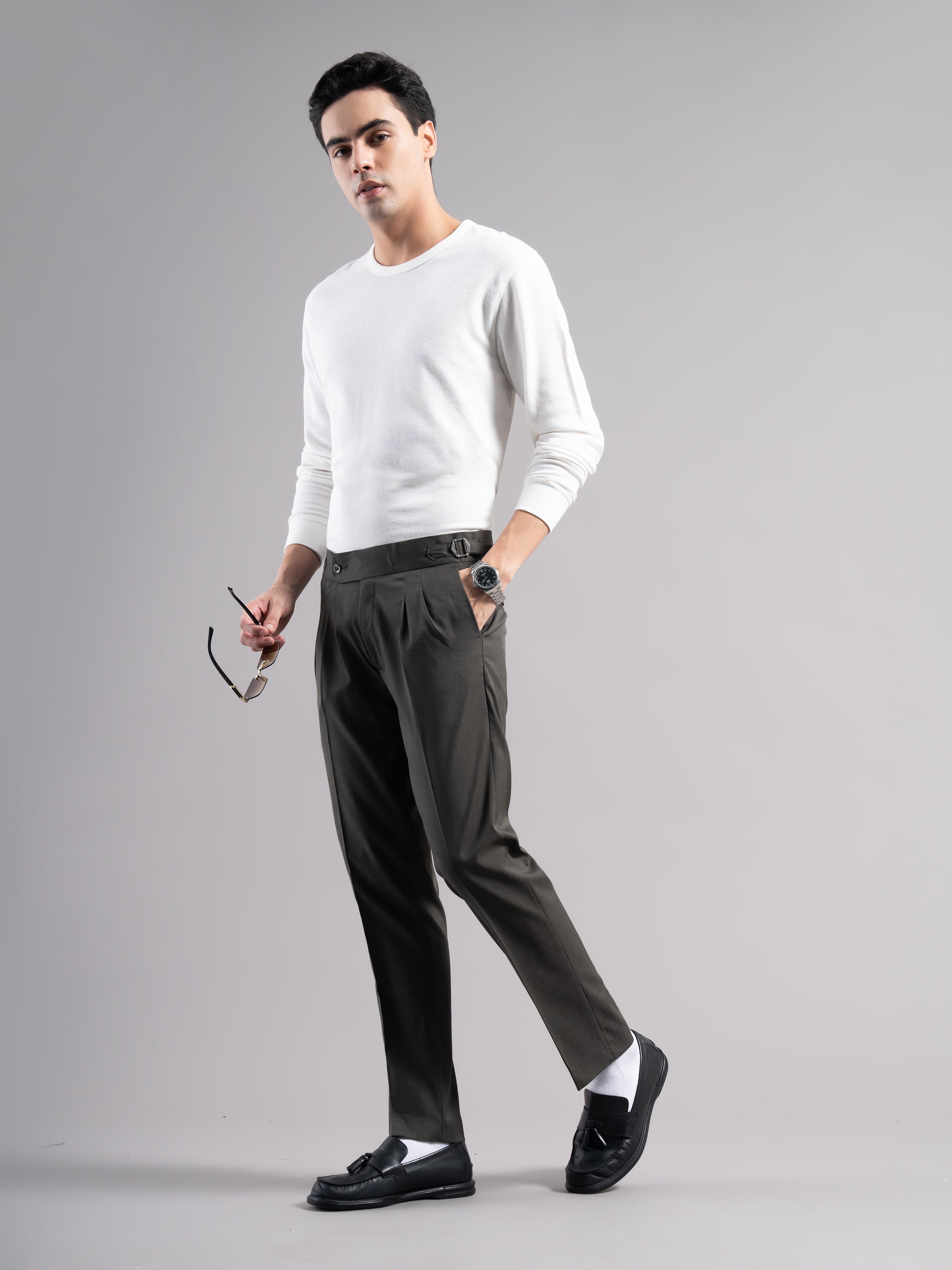 Men Verona Olive Gurkha Pant