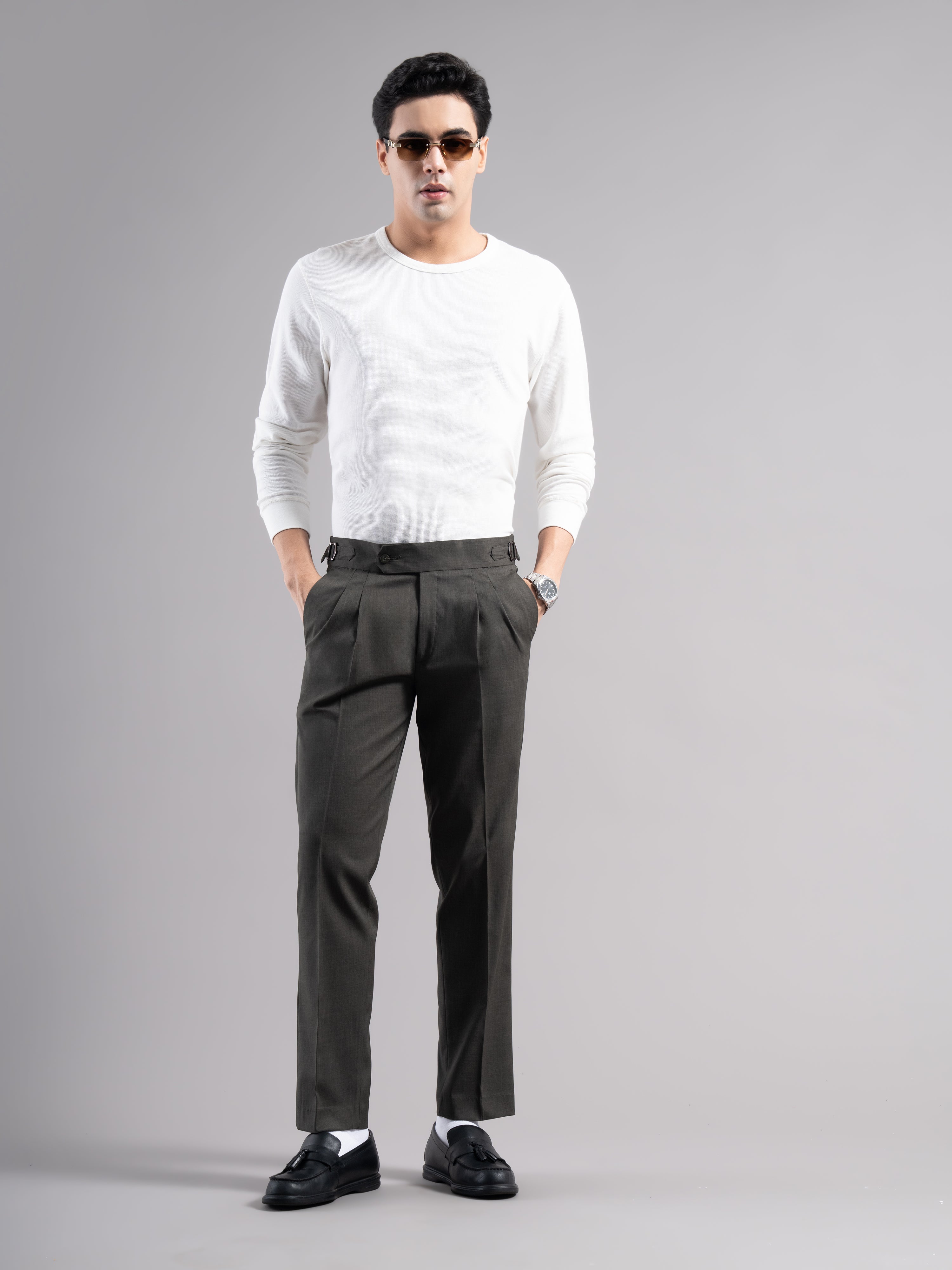 Men Verona Olive Gurkha Pant
