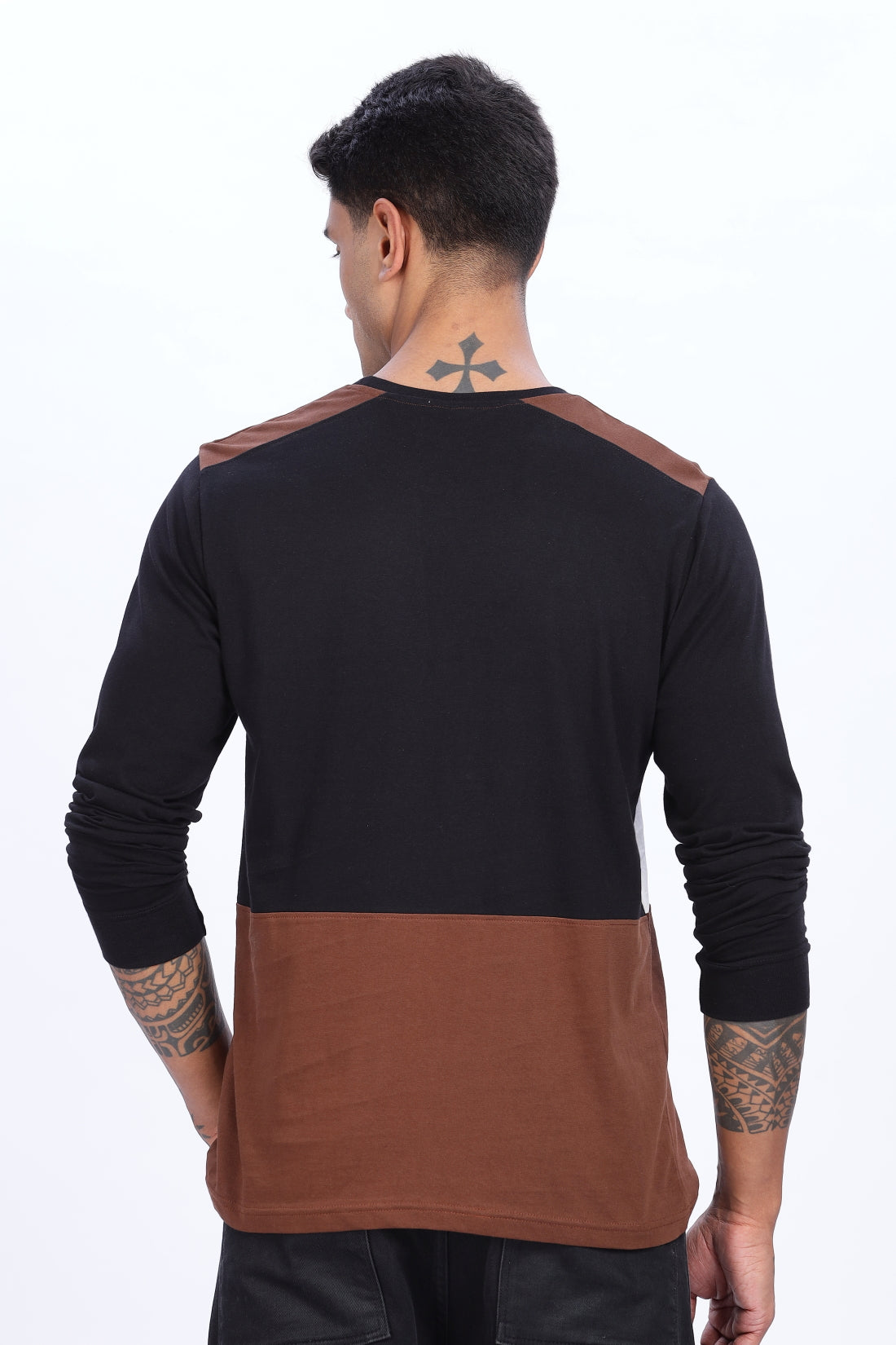 Men Multicolor Comfortable & Stylish Regular Fit Full Sleeve Round neck Tshirt