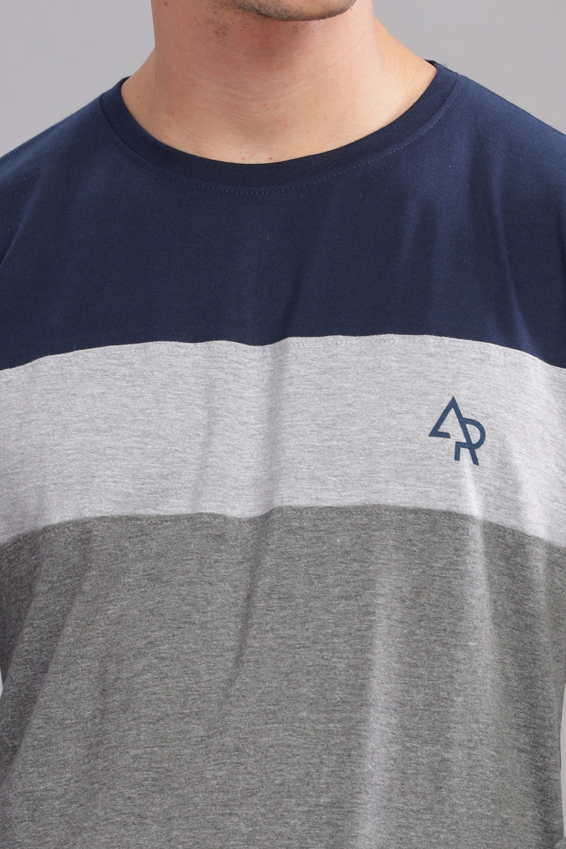 Men Multicolor Colorblock Full Sleeve T-Shirt
