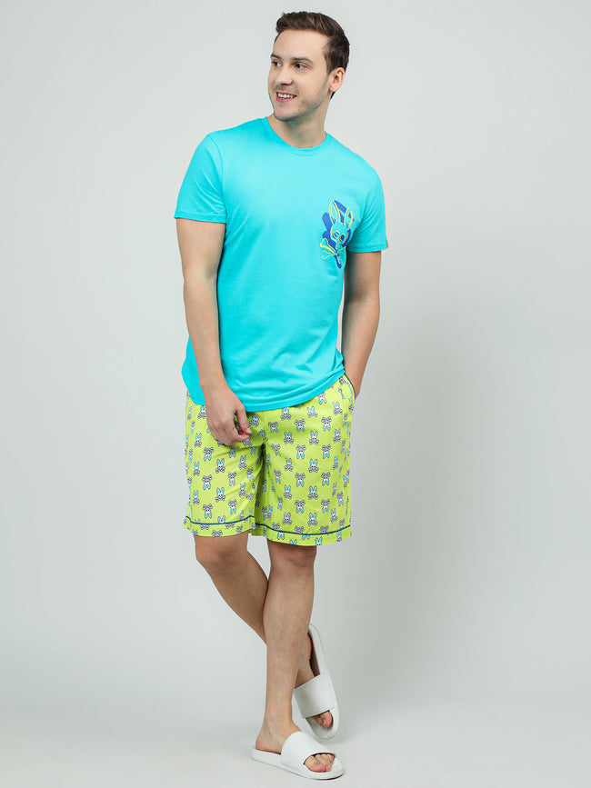 Men Green Oversized Cotton Knee-Length Shorts