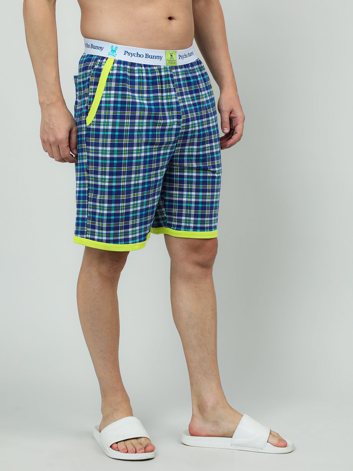 Green Cotton Knee Length Shorts