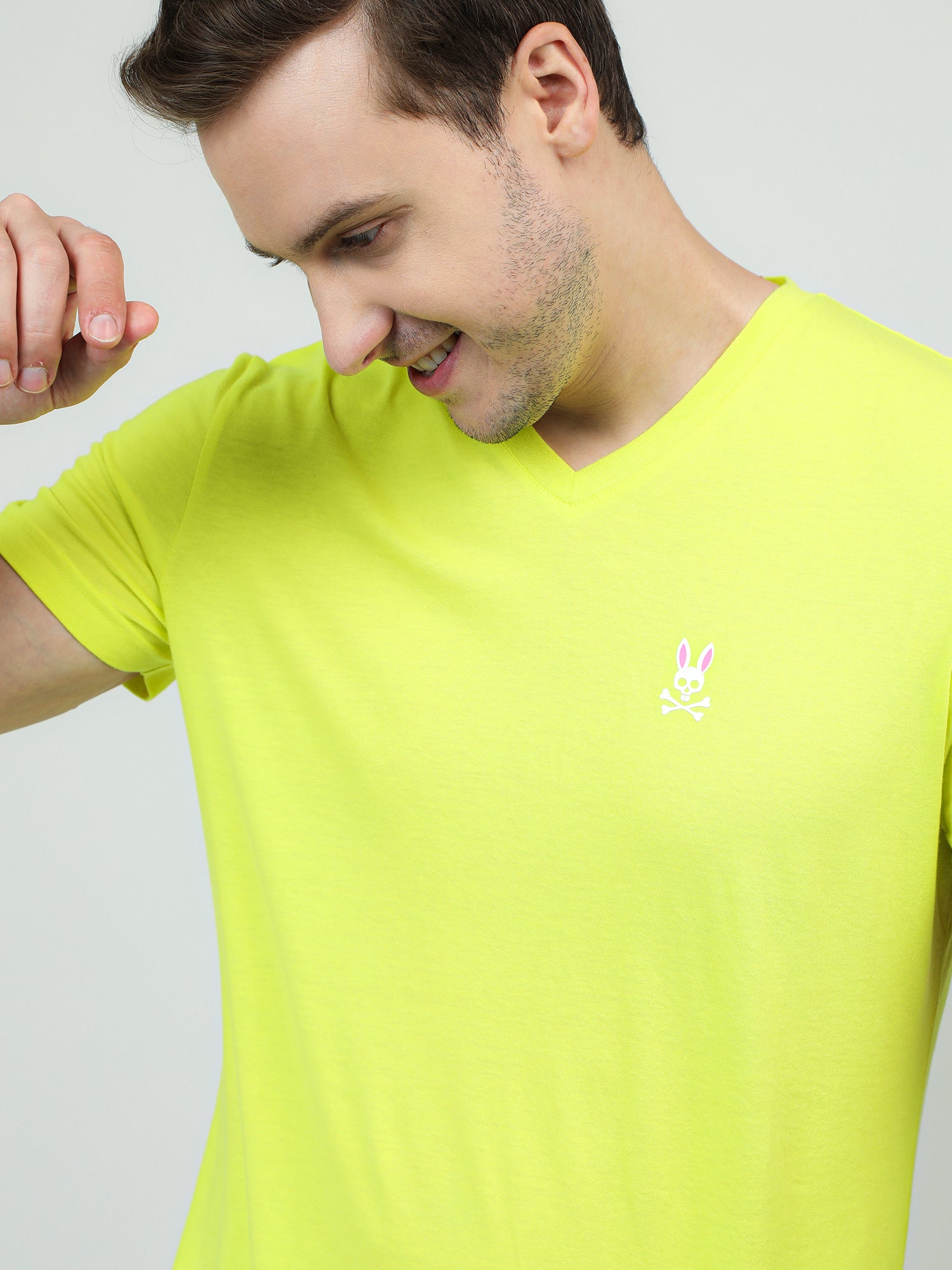 Neo Green V neck T shirt