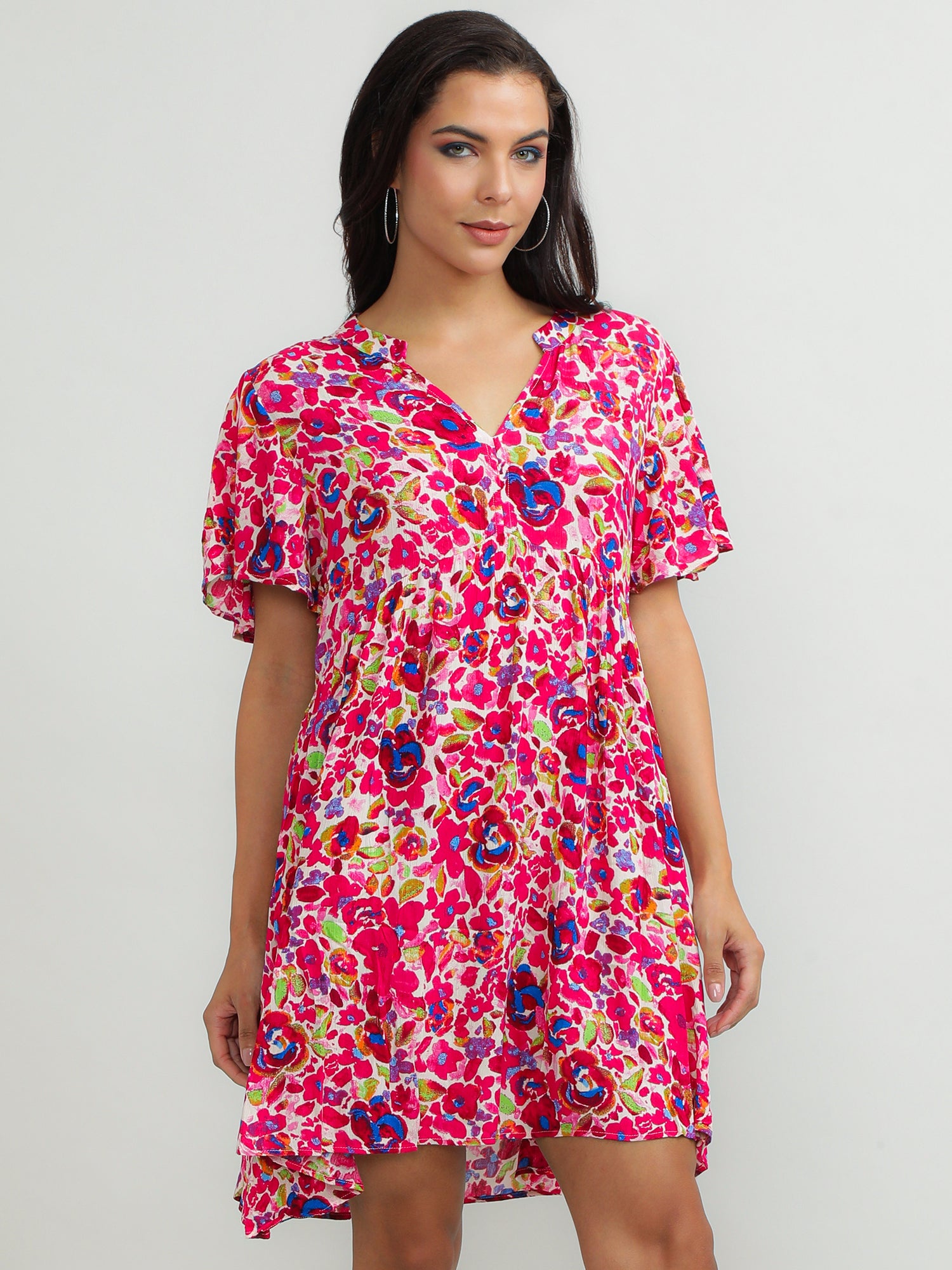 Women Viscose Multicolour Fun Dress