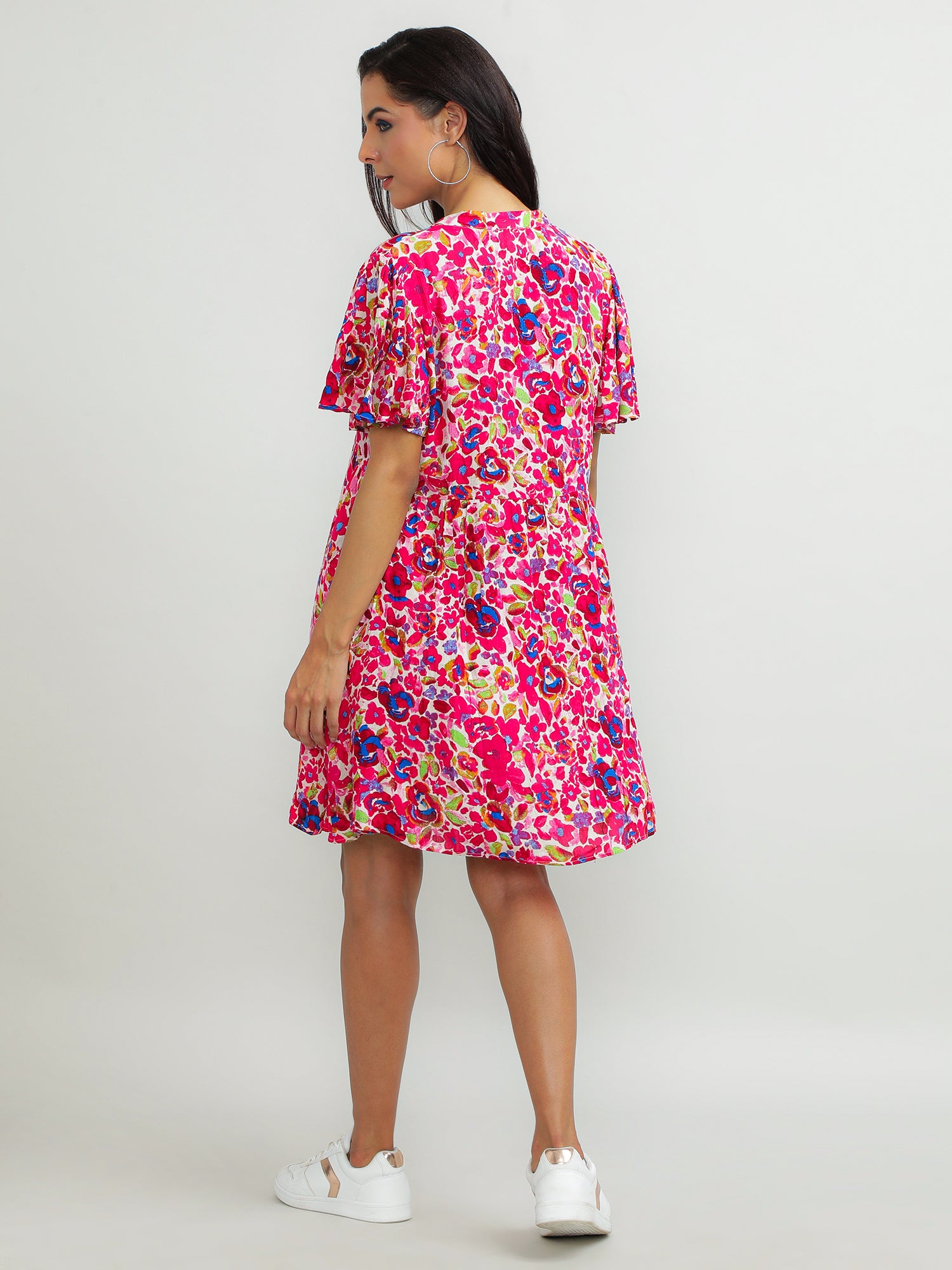 Women Viscose Multicolour Fun Dress