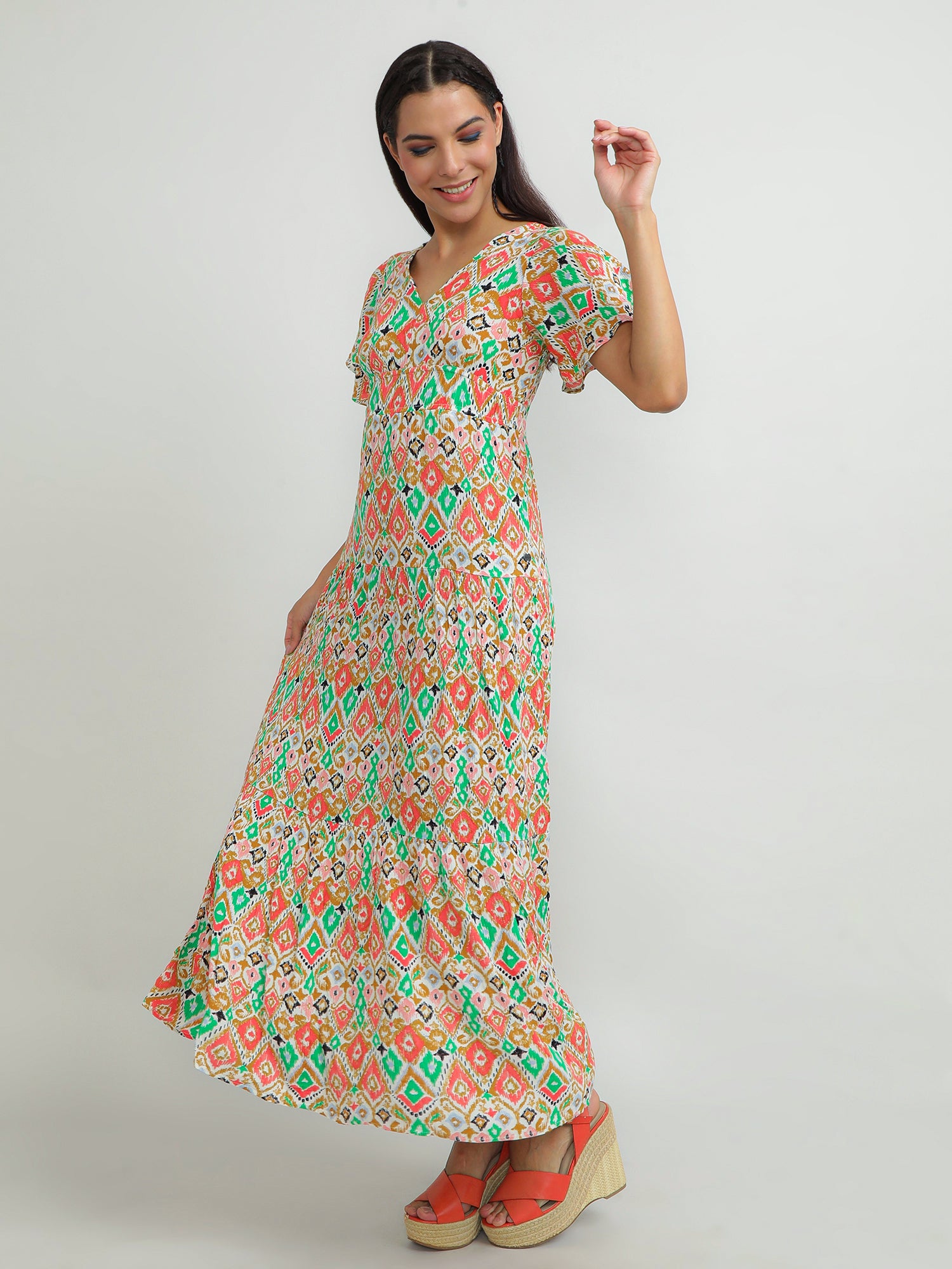 Women Viscose Vibrant Dress