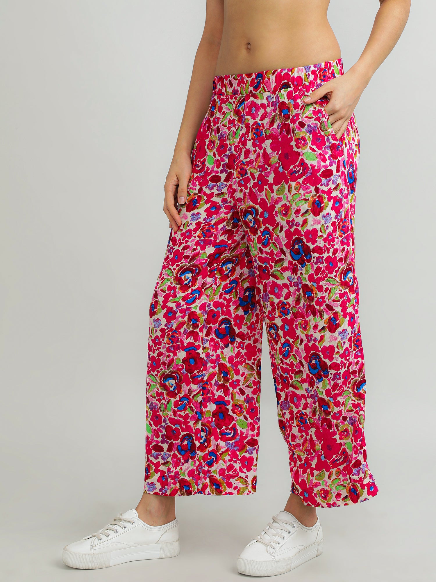 Women Viscose Multicolour Comfy Pants